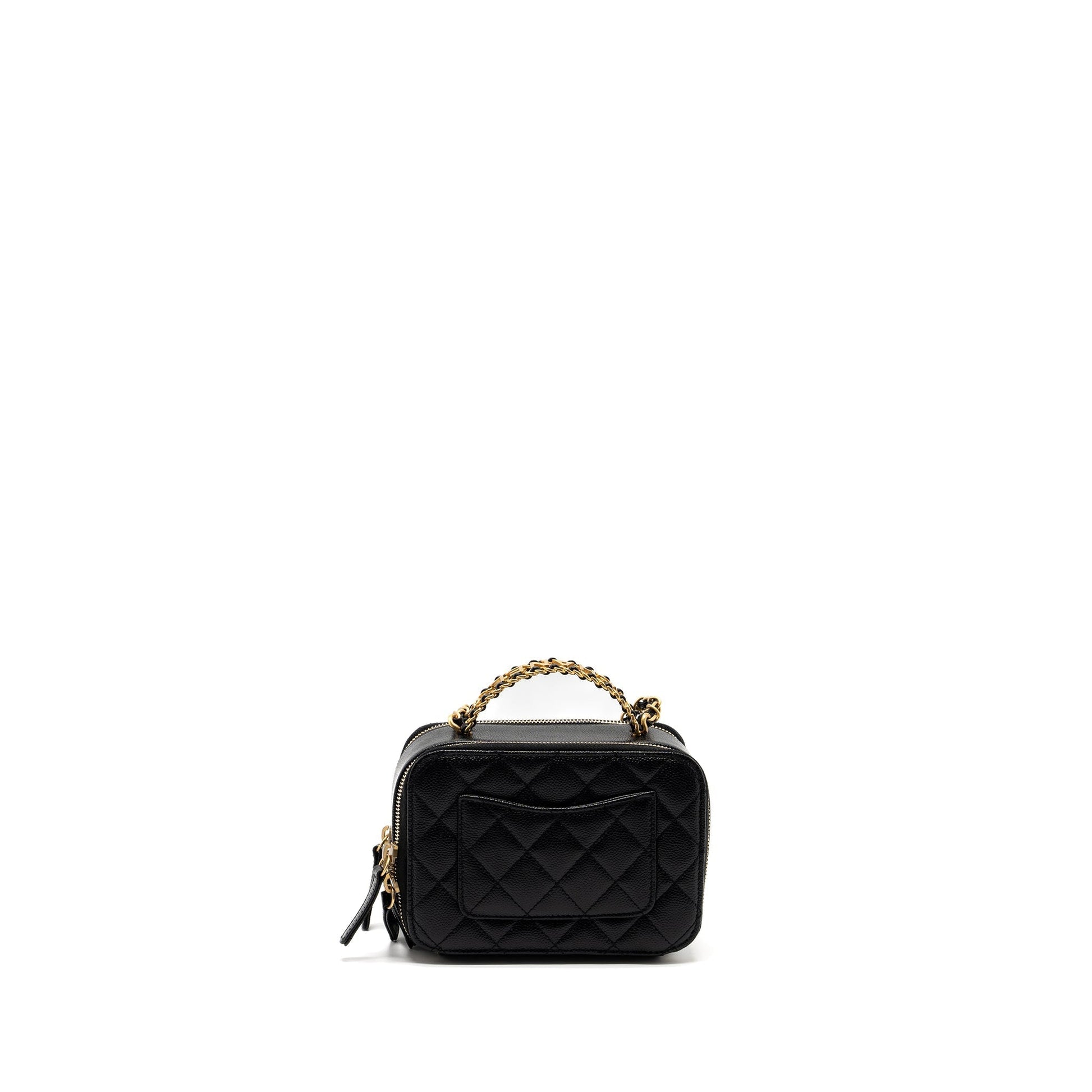 Chanel 22S Letter Top Handle Vanity Caviar Black Small Handbag Microchip 1