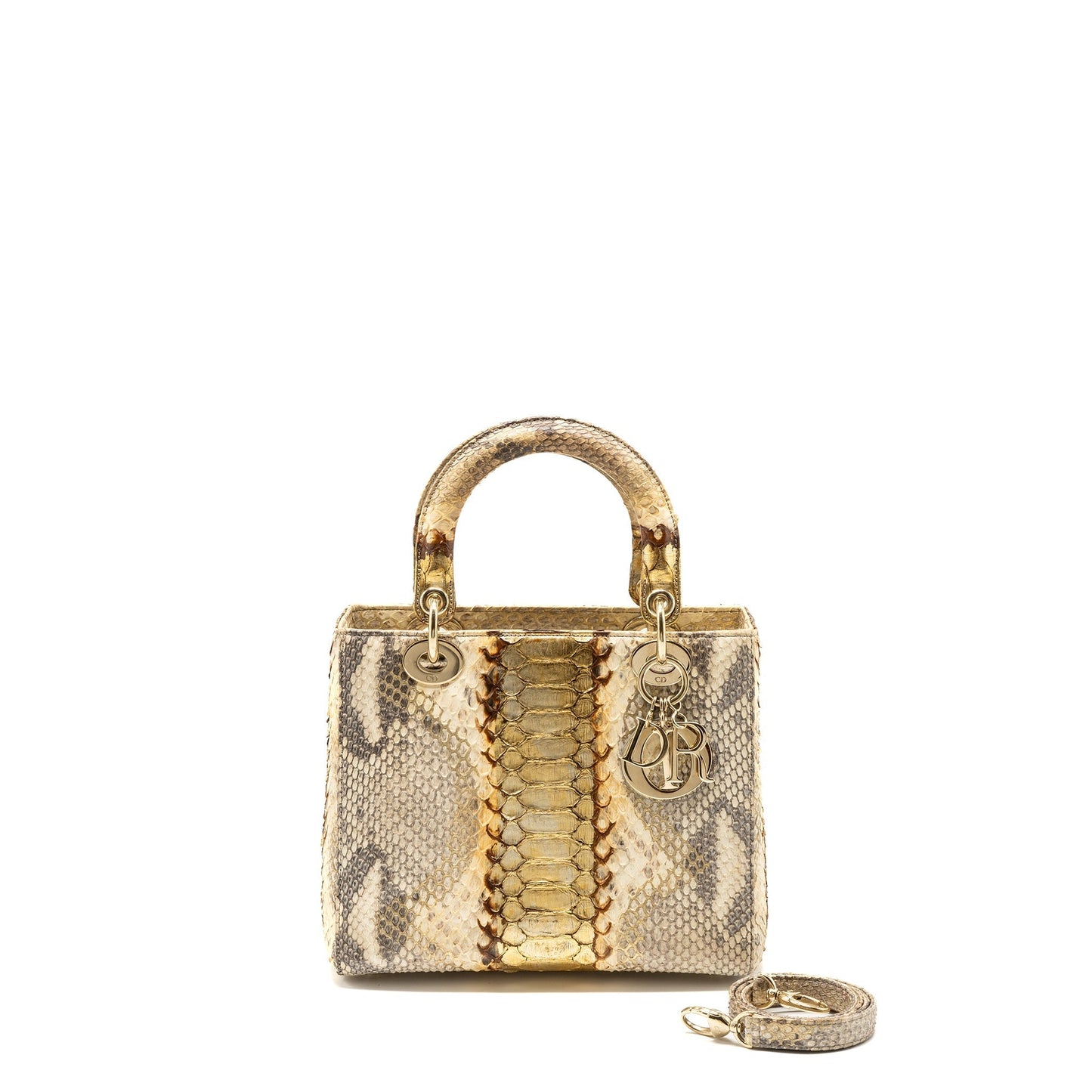 Dior Lady Python Multicolour Handbag Medium Travel Bag