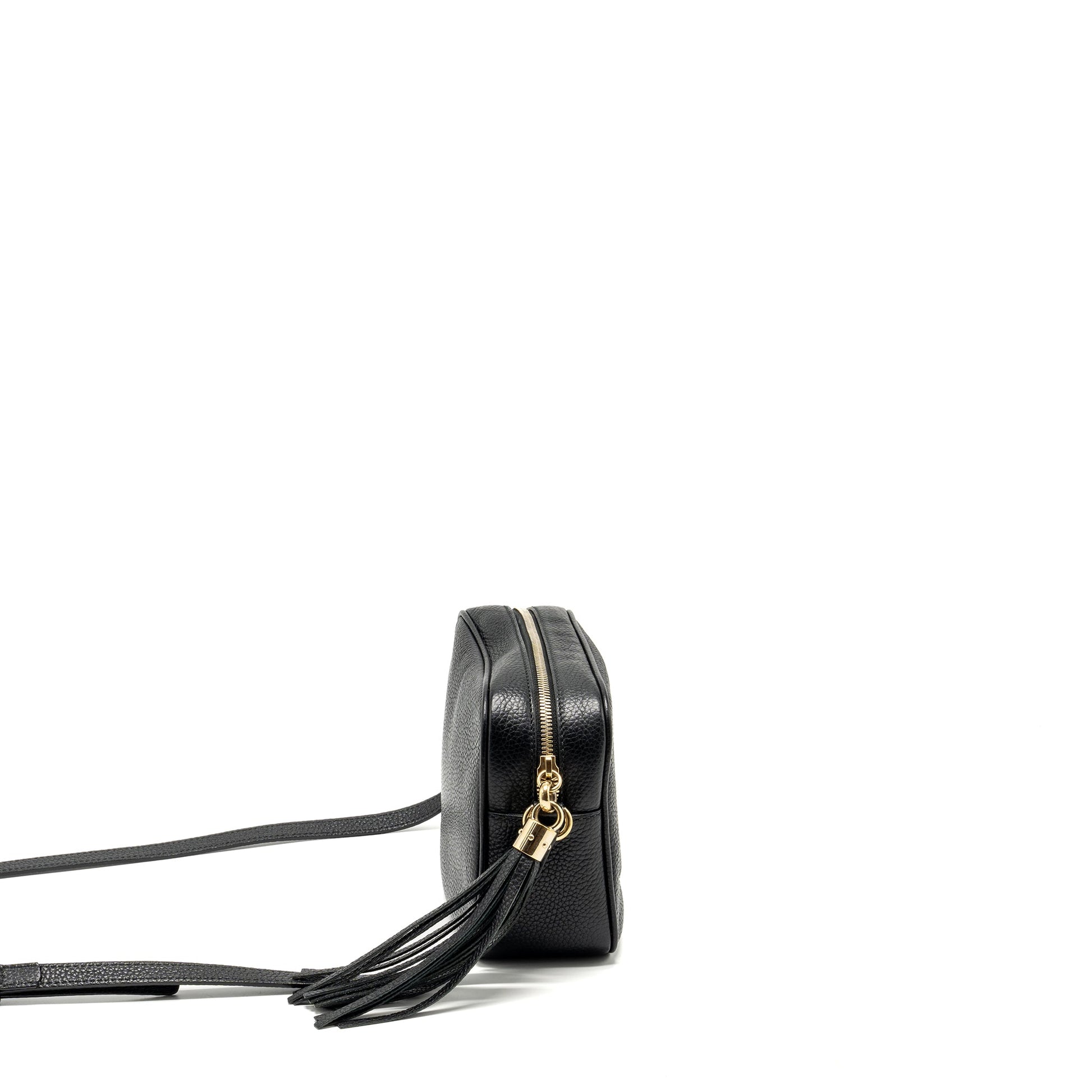 Gucci Disco Soho Camera Bag Grained Calfskin Black Travel Bag