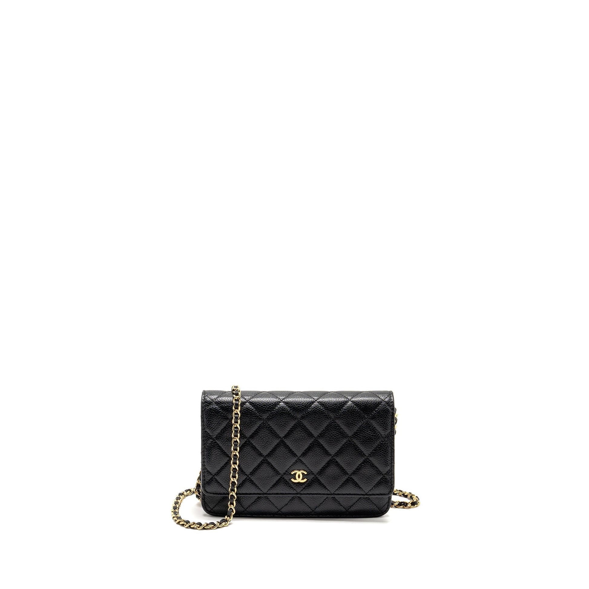 Chanel Classic On Caviar GHW Black Wallet Case Ghw 20