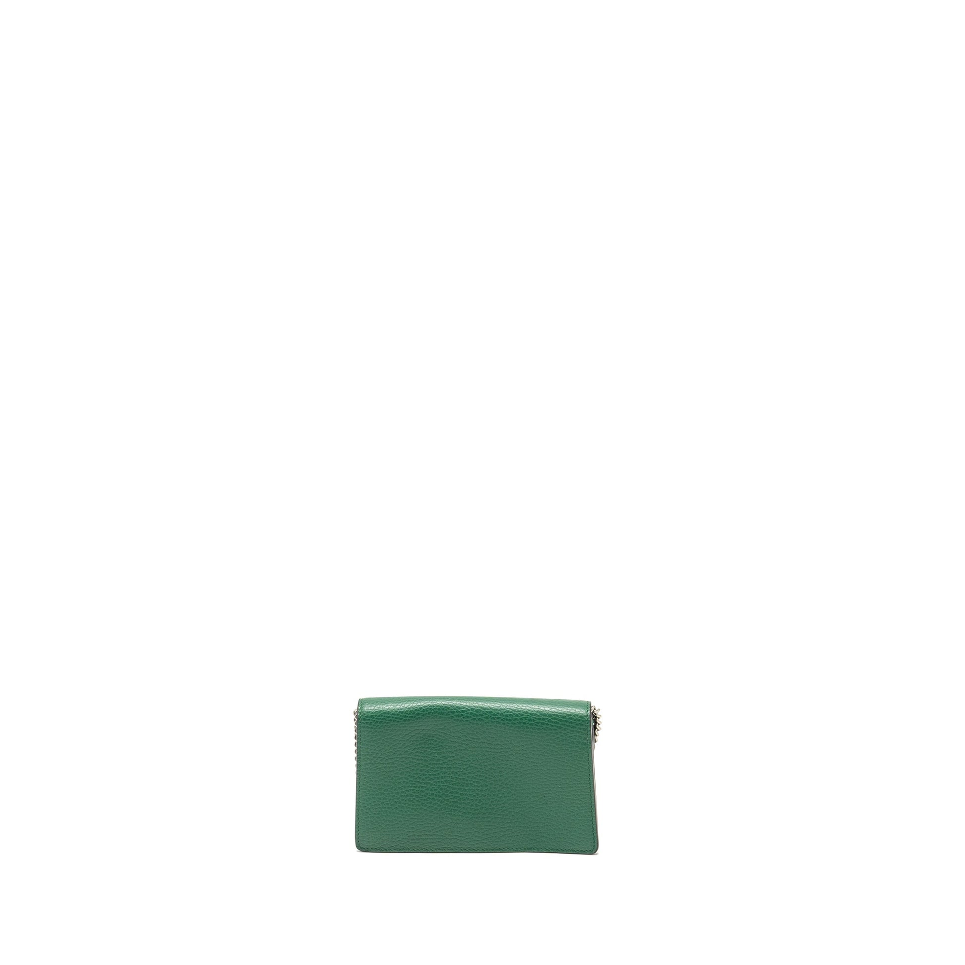 Gucci Super Dionysus Calfskin Handbag Green Mini Travel Bag