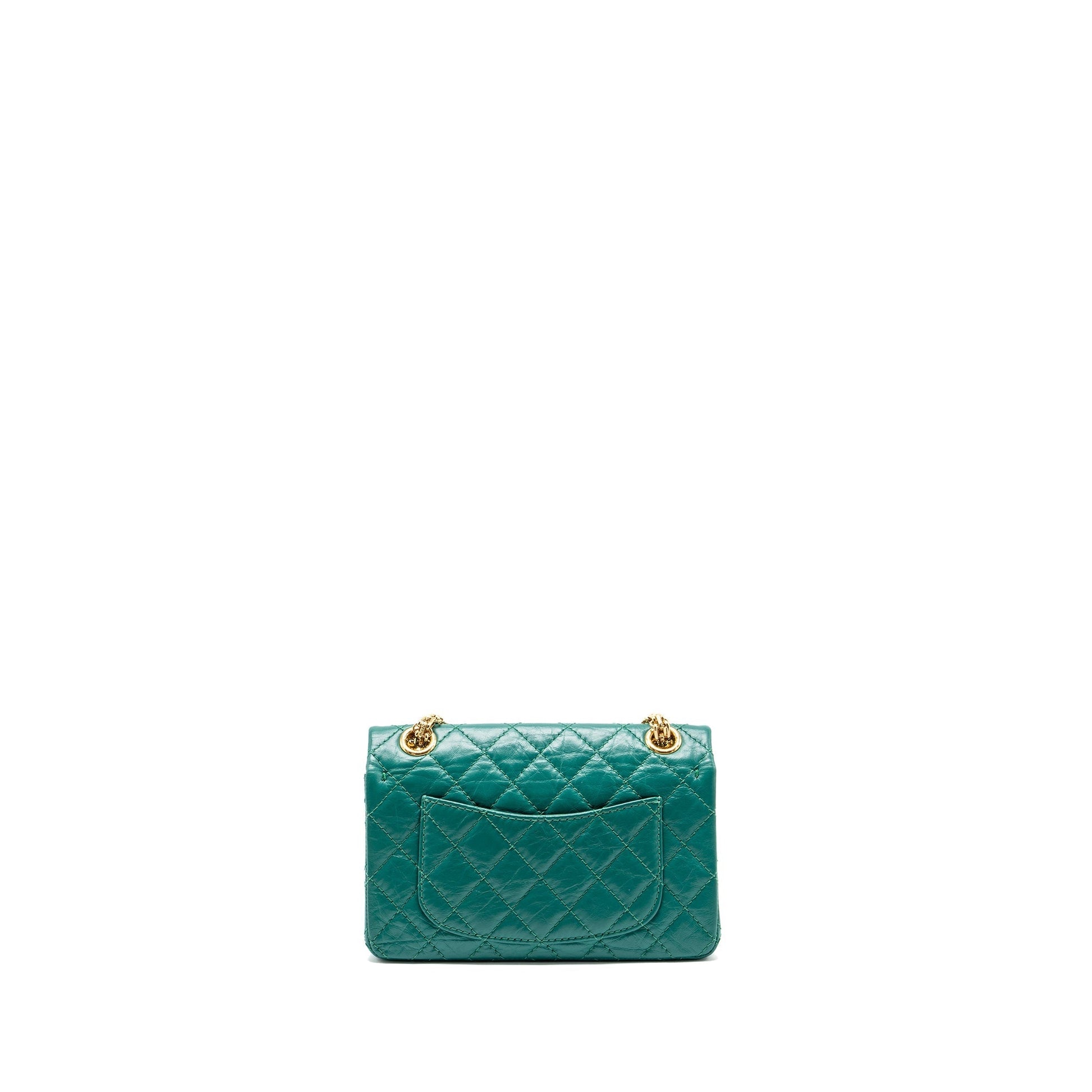 Chanel 2.55 Reissue Flap Calfskin GHW Green Shoulder Bag