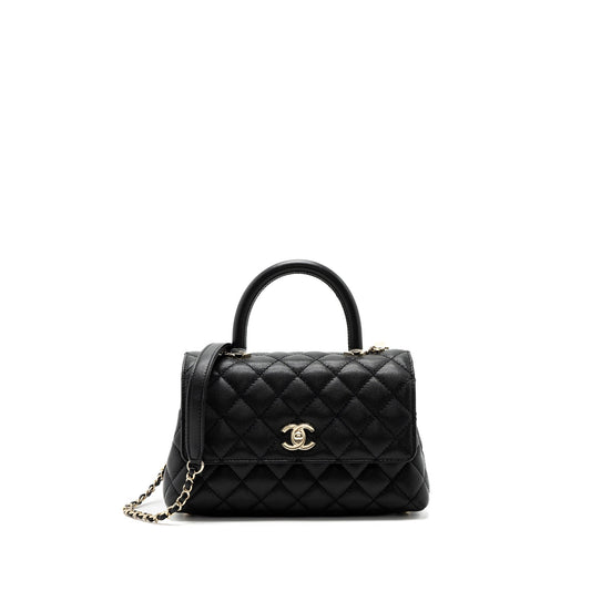 Chanel coco handle caviar LGHW microchip Black Small Handbag Microchip 8