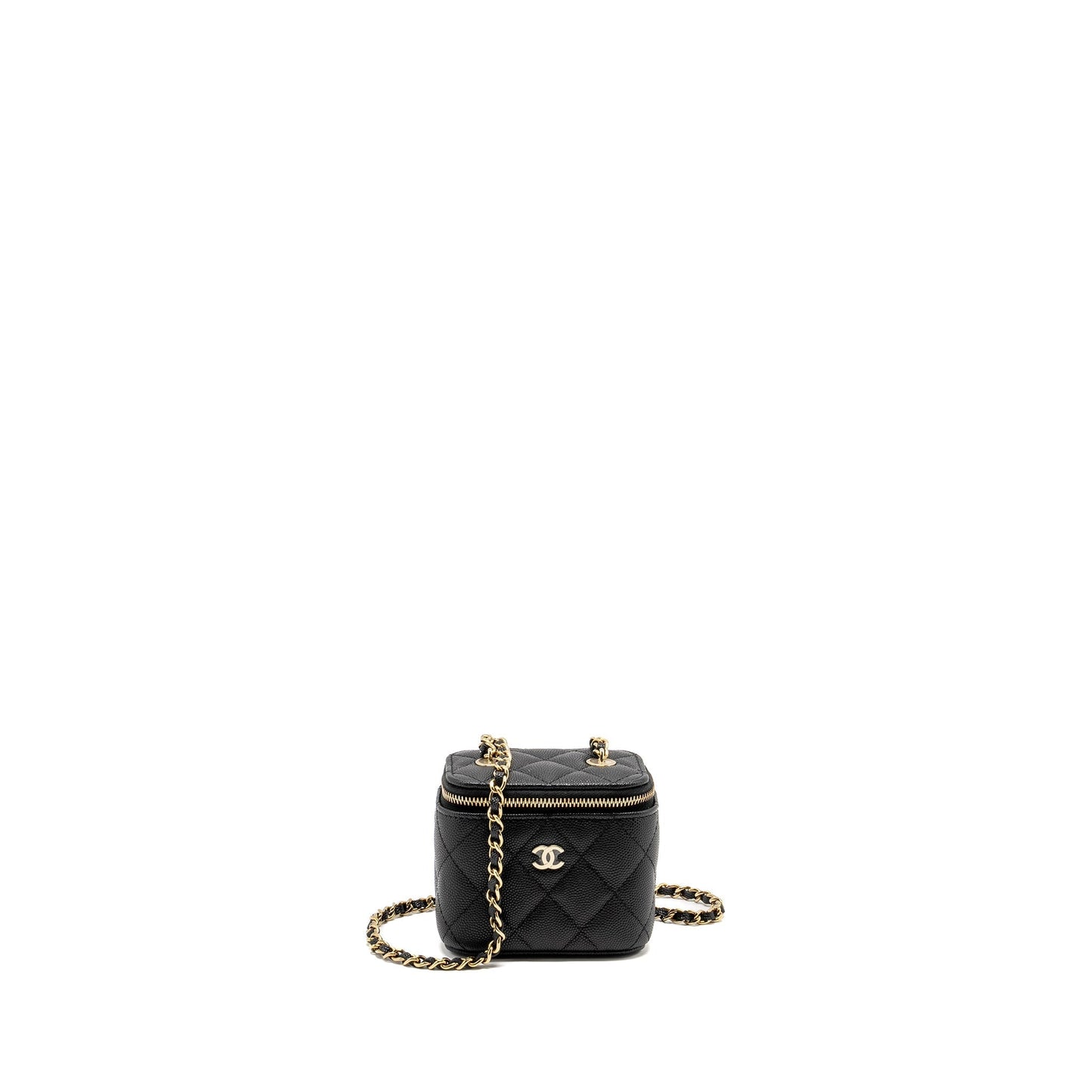 Chanel Vanity Caviar LGHW Microchip Black Mini Bag Lghw Microchip