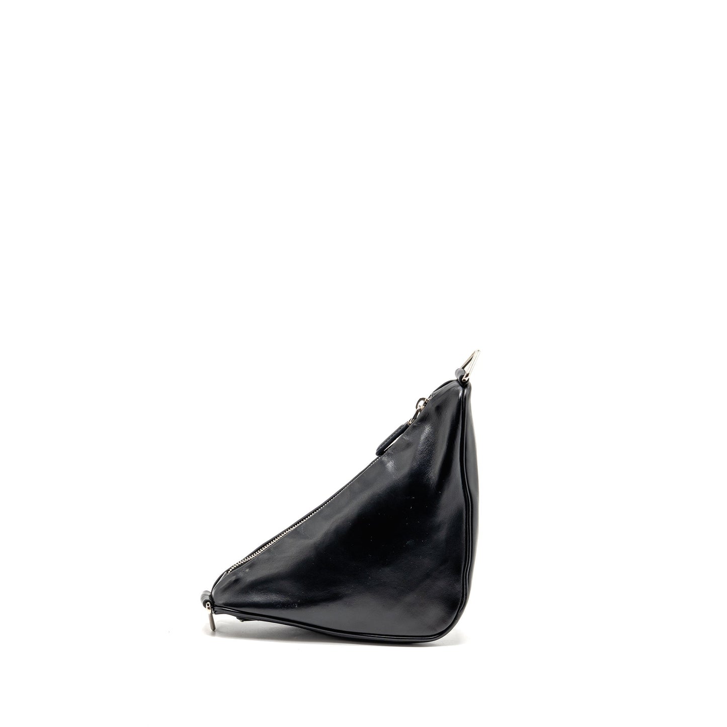 Prada Triangle Purse Handbag Leather Black Travel Bag Black Handbag
