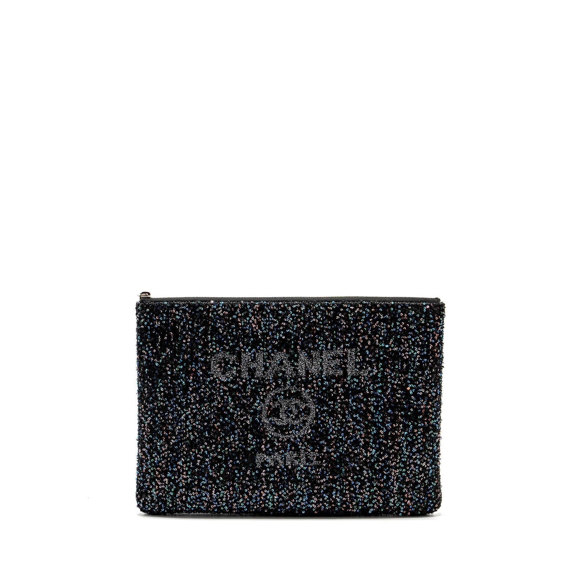 Chanel 20A Deauville Sequins Calfskin SHW Multicolour Black Handbag