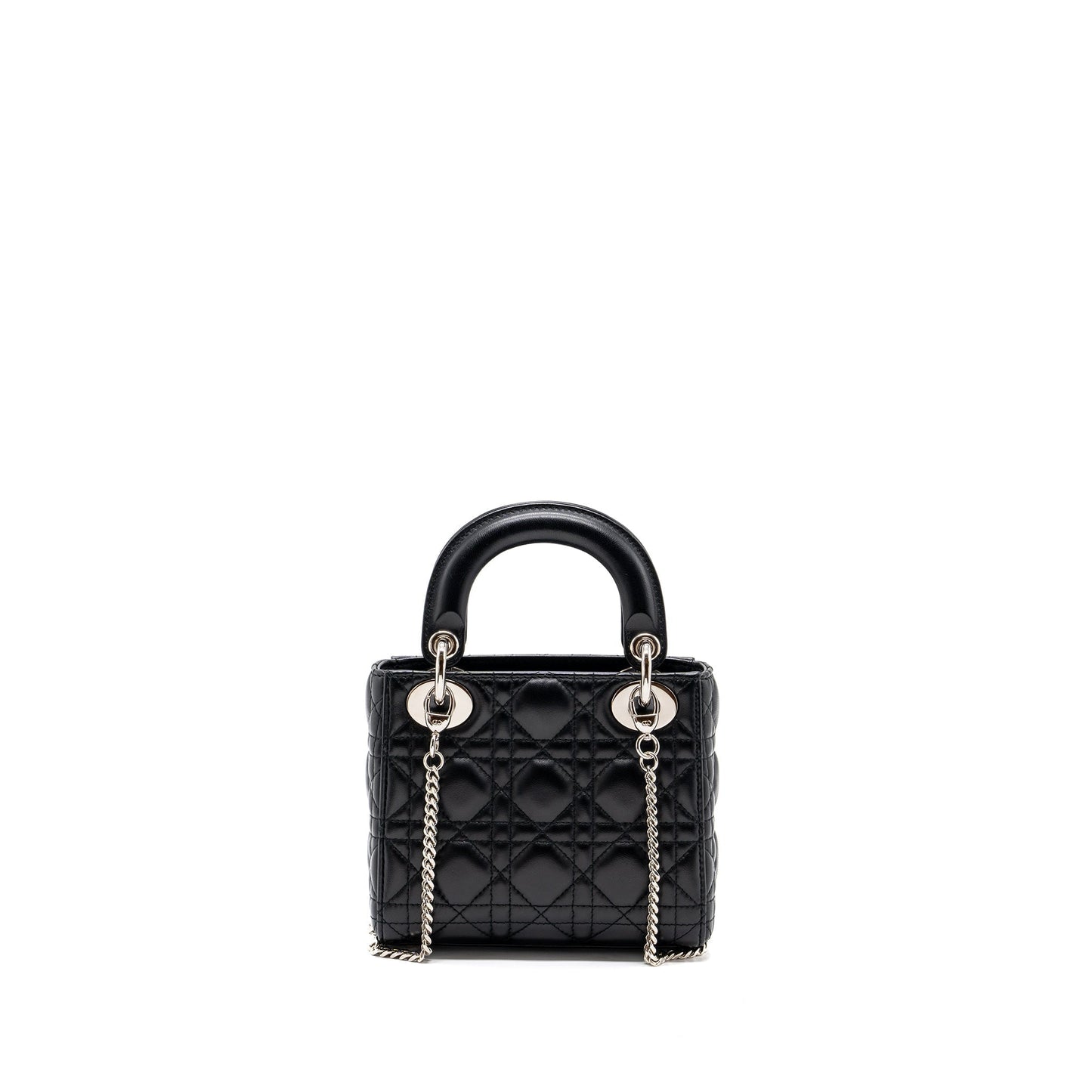 Dior Lady Lambskin Handbag Black Mini Travel Bag Black Handbag