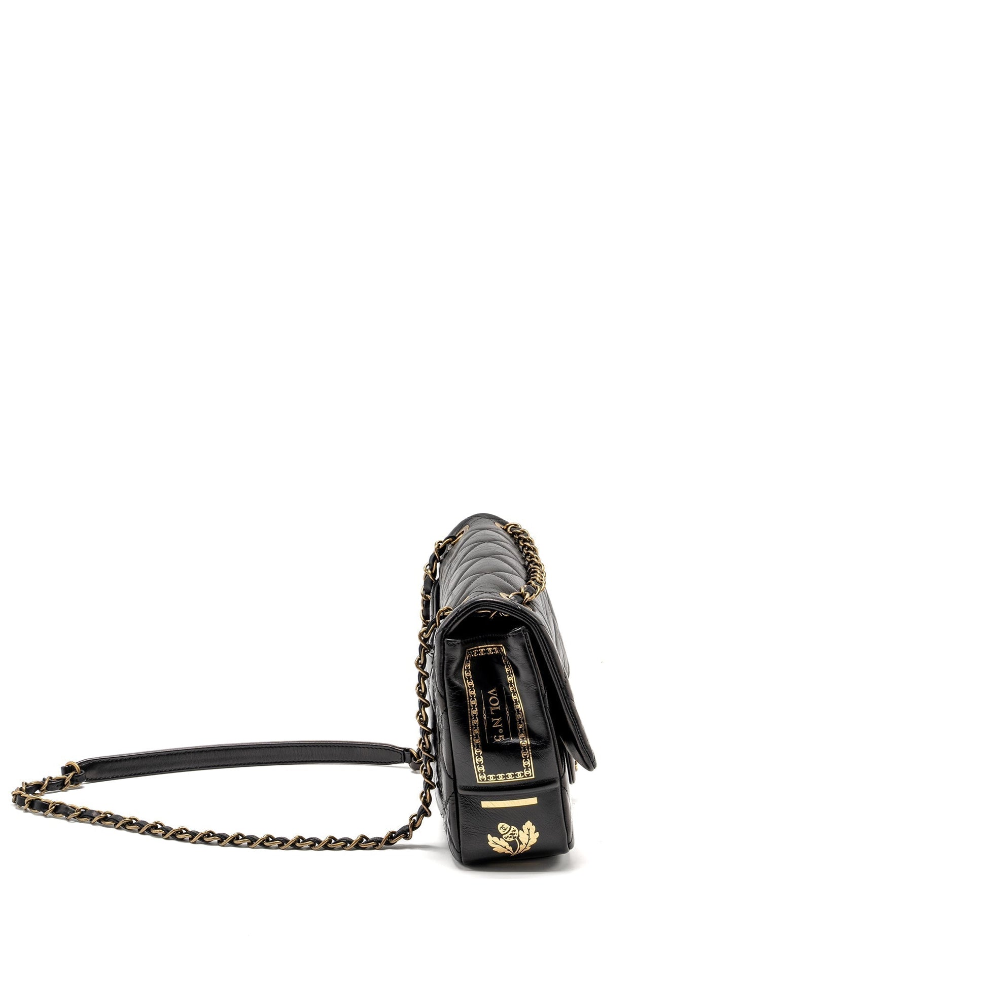 Chanel Limited Edition Quilted Flap Shiny Calfskin Black Shoulder Bag