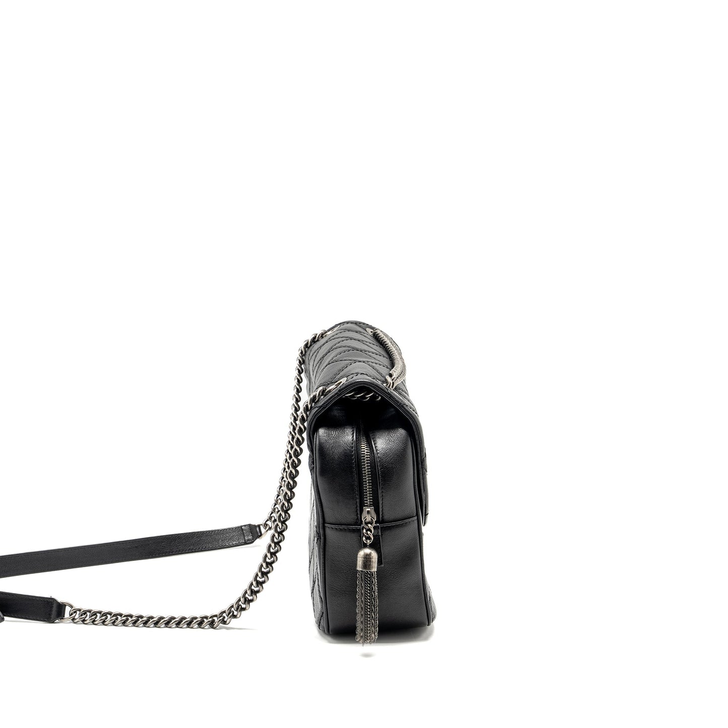 Chanel Paris-Edinburgh Coco Sporran Flap Calfskin Ruthenium Black Shoulder Bag