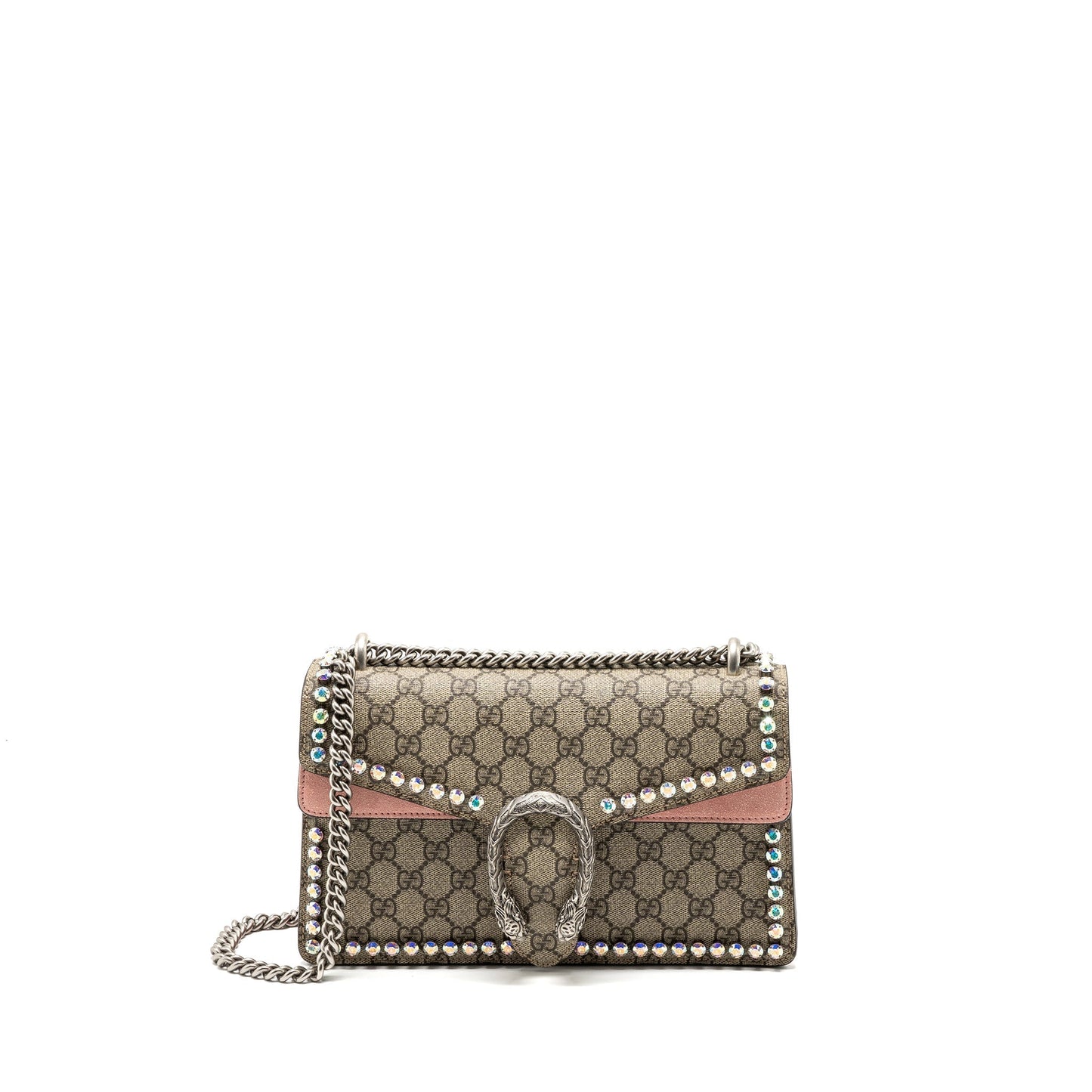 Gucci Dionysus Shoulder Bag Supreme Pink Limited Edition Canvas Suede