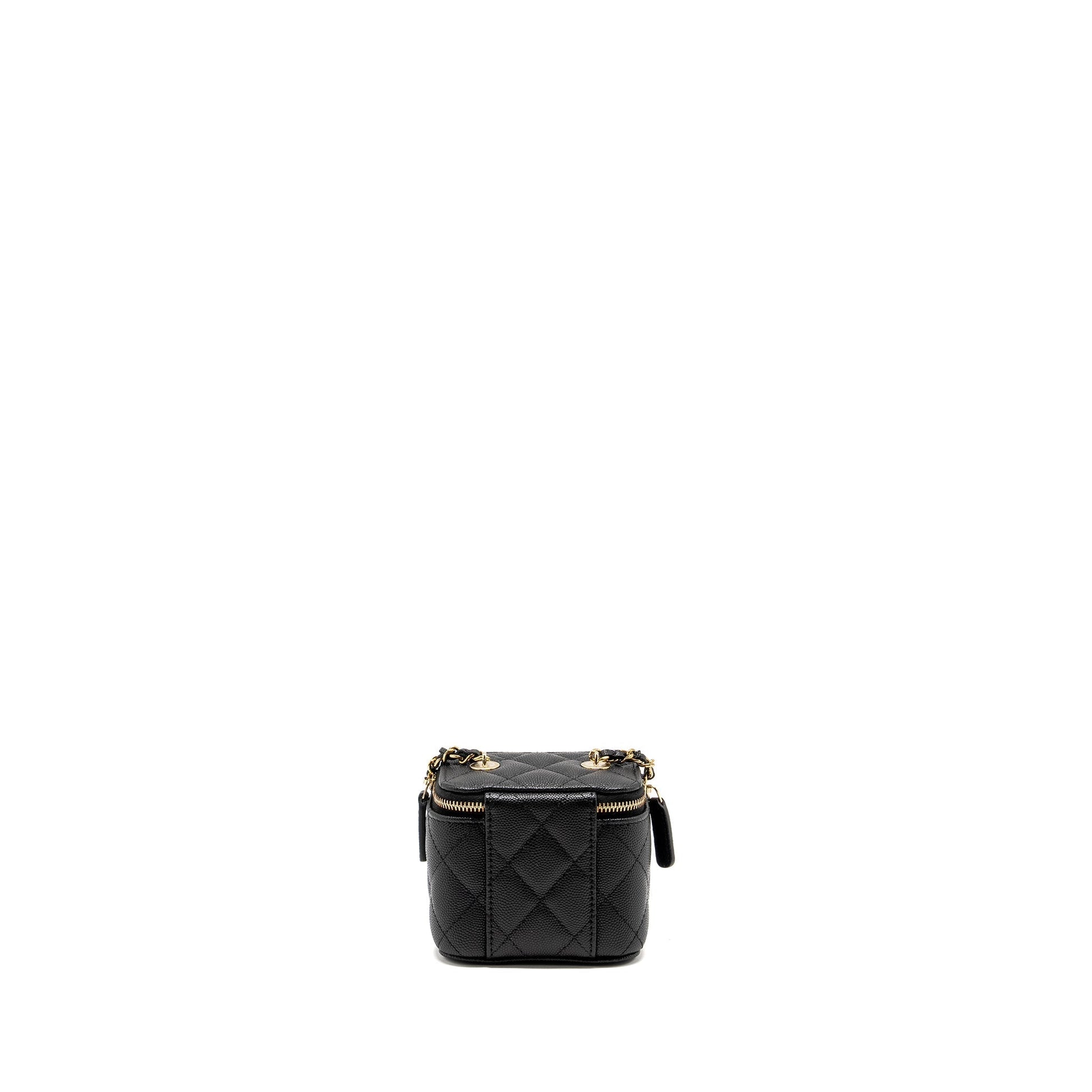 Chanel Vanity Caviar LGHW Microchip Black Mini Bag Lghw Microchip