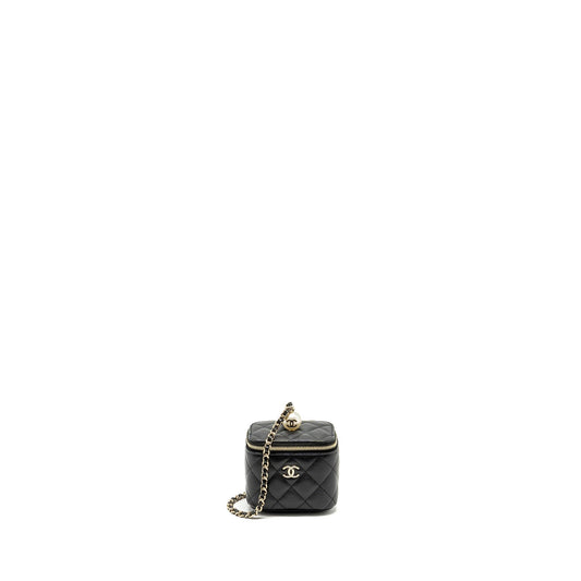 Chanel Vanity CC Pearl Caviar LGHW Black Small Clutch Bag Lghw 1