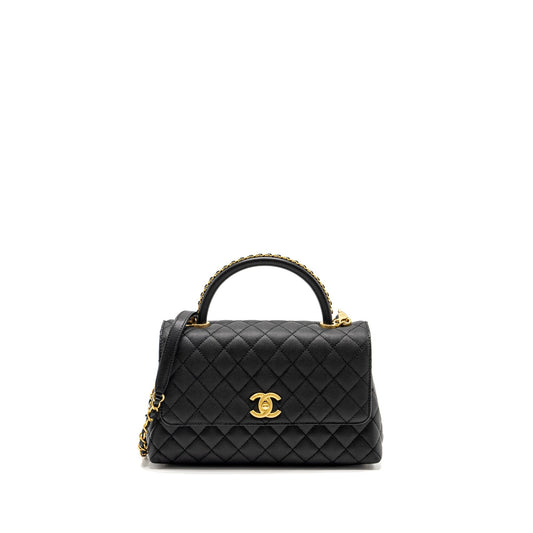 Chanel Coco Handle Limited Edition Caviar GHW Black Handbag
