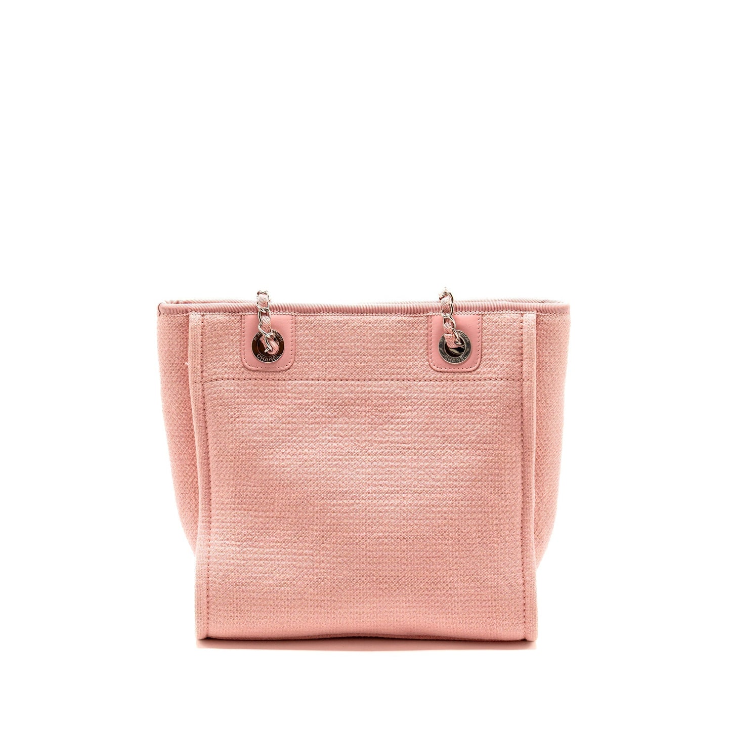 Chanel Deauville SHW microchip Pink PM Canvas Tote Bag