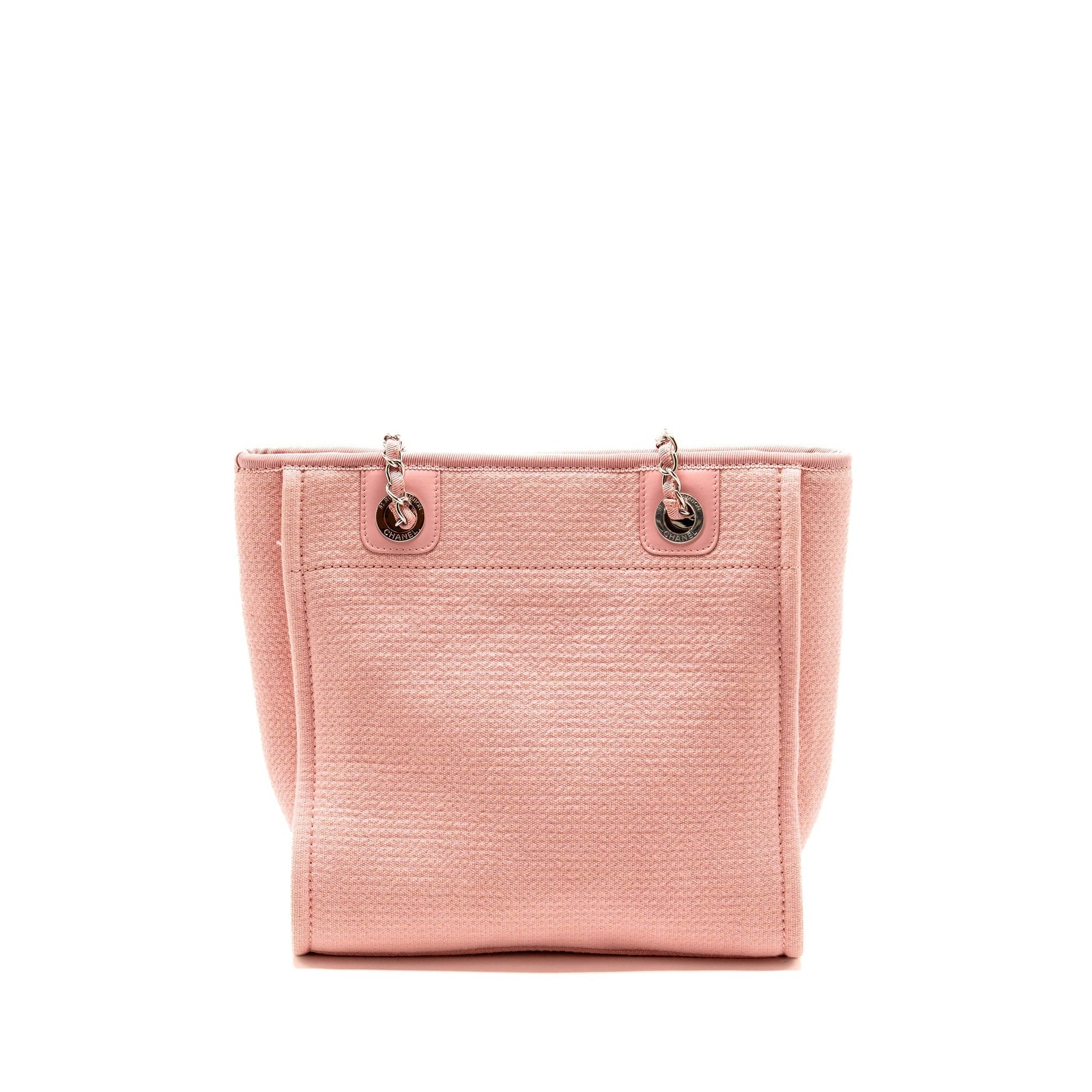Chanel Deauville SHW microchip Pink PM Canvas Tote Bag