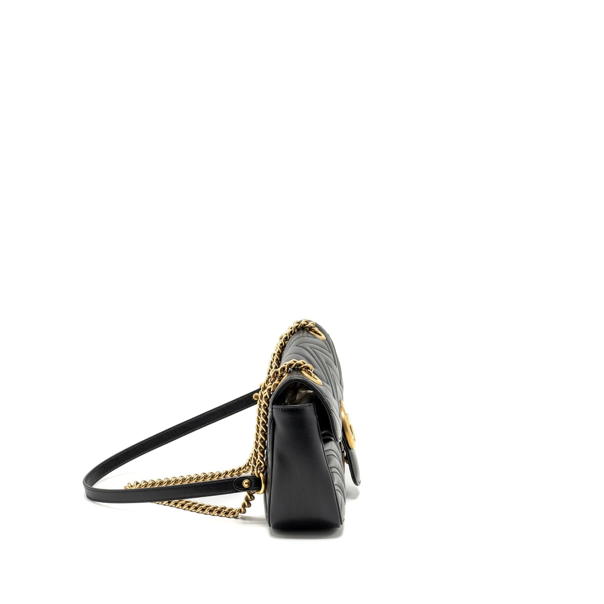 Gucci Marmont Bag Black Small Travel Bag Ghw 1