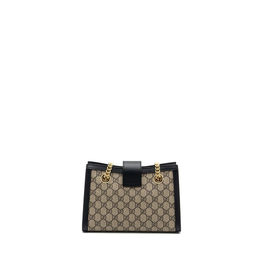 Gucci Padlock Shoulder Bag Supreme Canvas Black Black Ghw