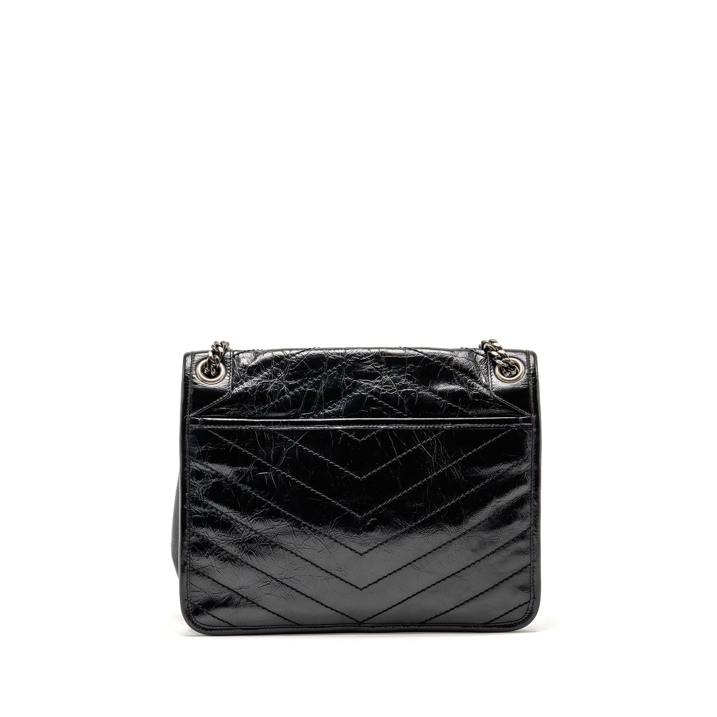 YSL Saint Laurent Niki Purse Calfskin Black Medium Travel Bag