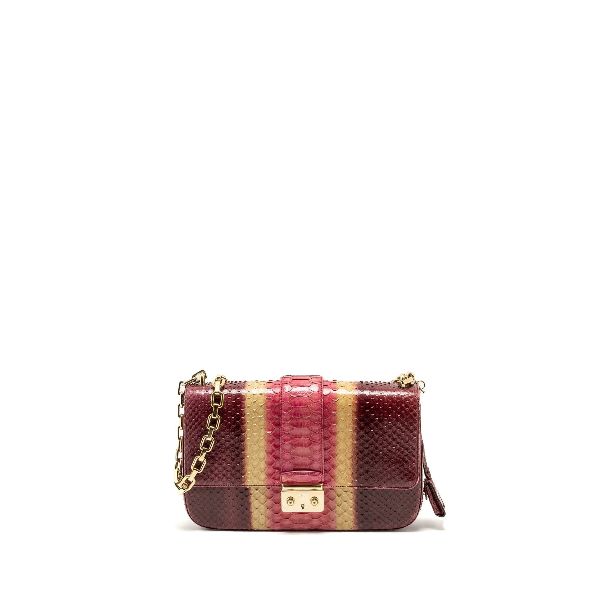 Dior Miss Purse Python Multicolour Handbag Medium Flap Travel Bag