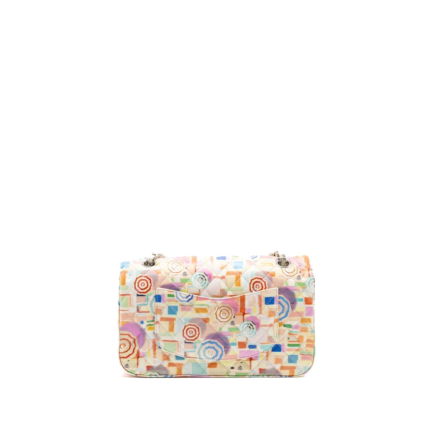 Chanel Double Flap Umbrella Rainbow Print Calfskin Multicolour Shoulder Bag