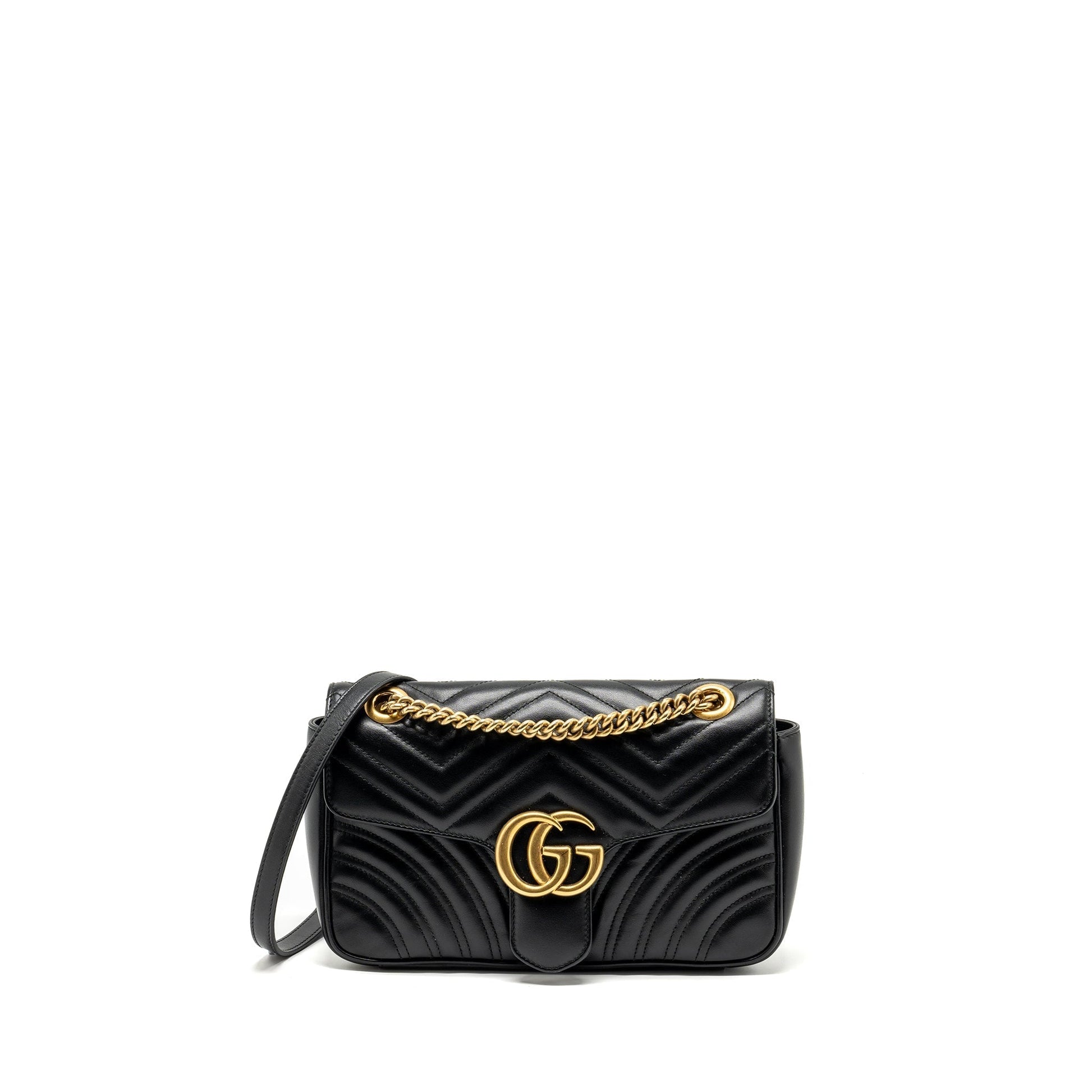 Gucci Marmont Bag Black Small Travel Bag Ghw 1