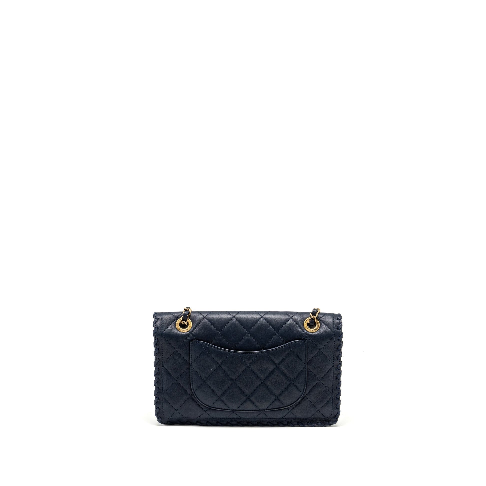 Chanel Seasonal Flap Calfskin Navy GHW Shoulder Bag