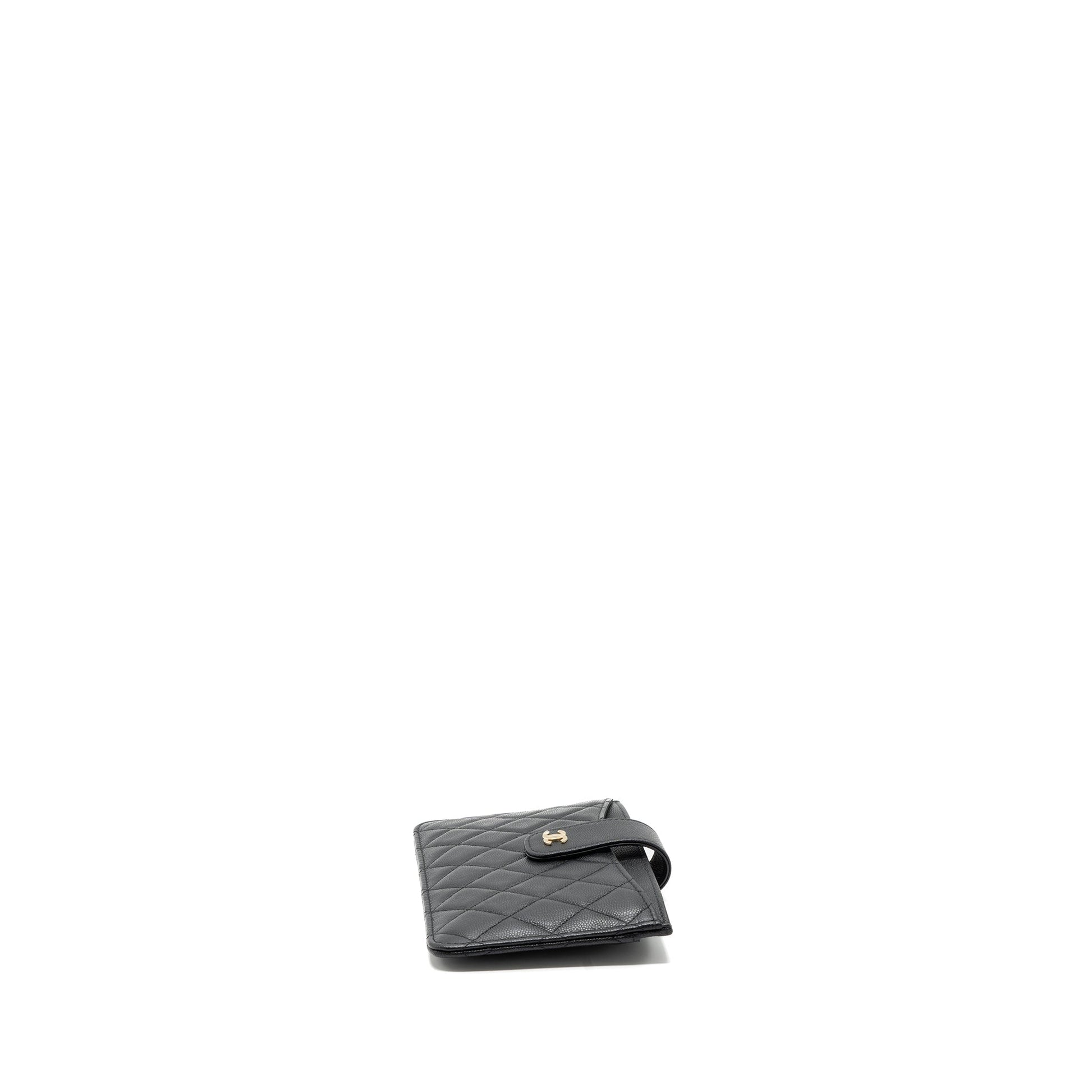 Chanel Caviar LGHW Black Wallet Case