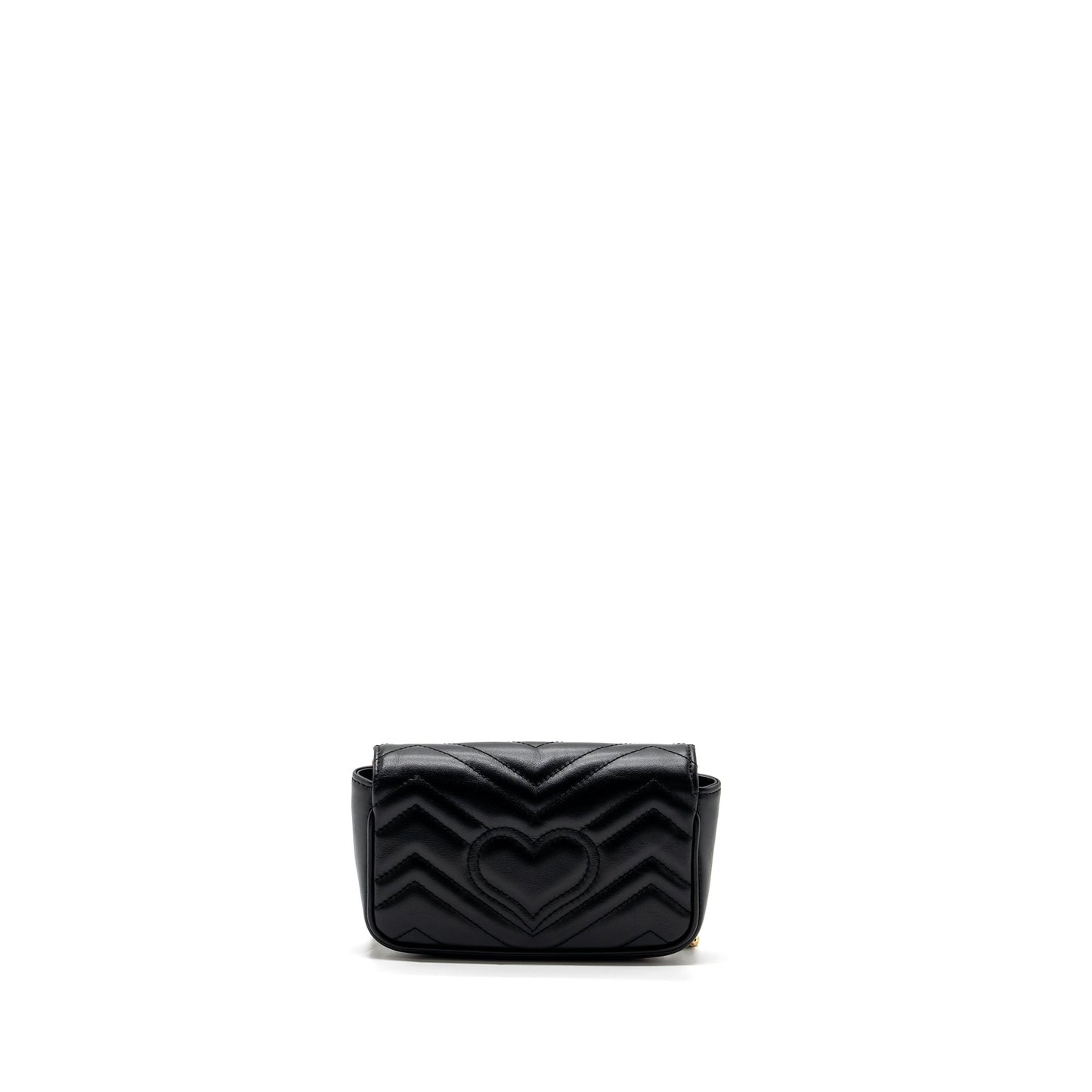 Gucci Marmont Super Bag Calfskin Black Mini Travel Bag Ghw 1