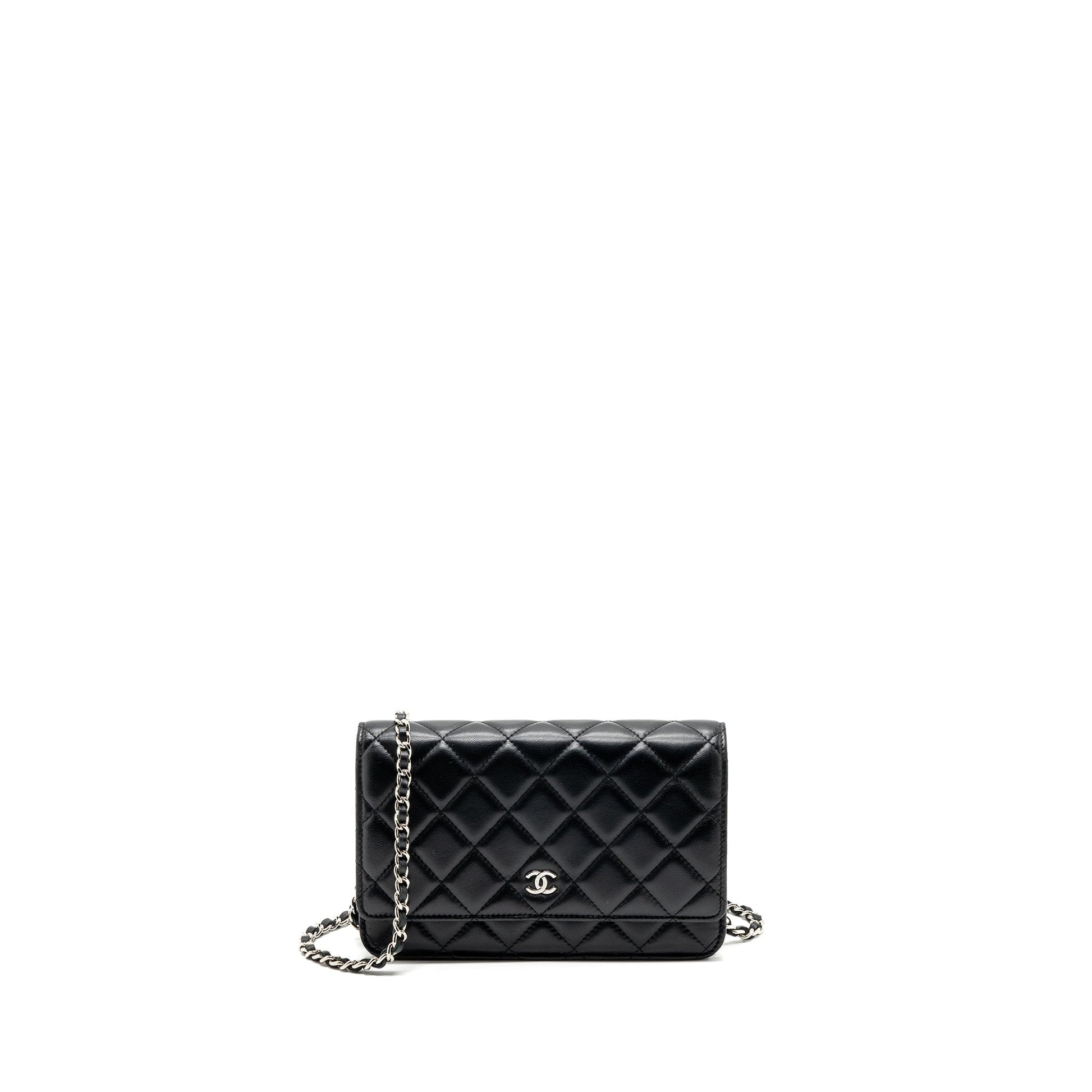 Chanel Classic on Lambskin SHW Black Wallet Case Shw 2