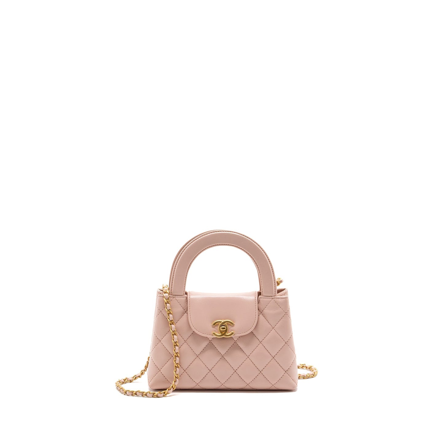 Chanel 23k Shopping Calfskin Light GHW Microchip Pink Tote Bag
