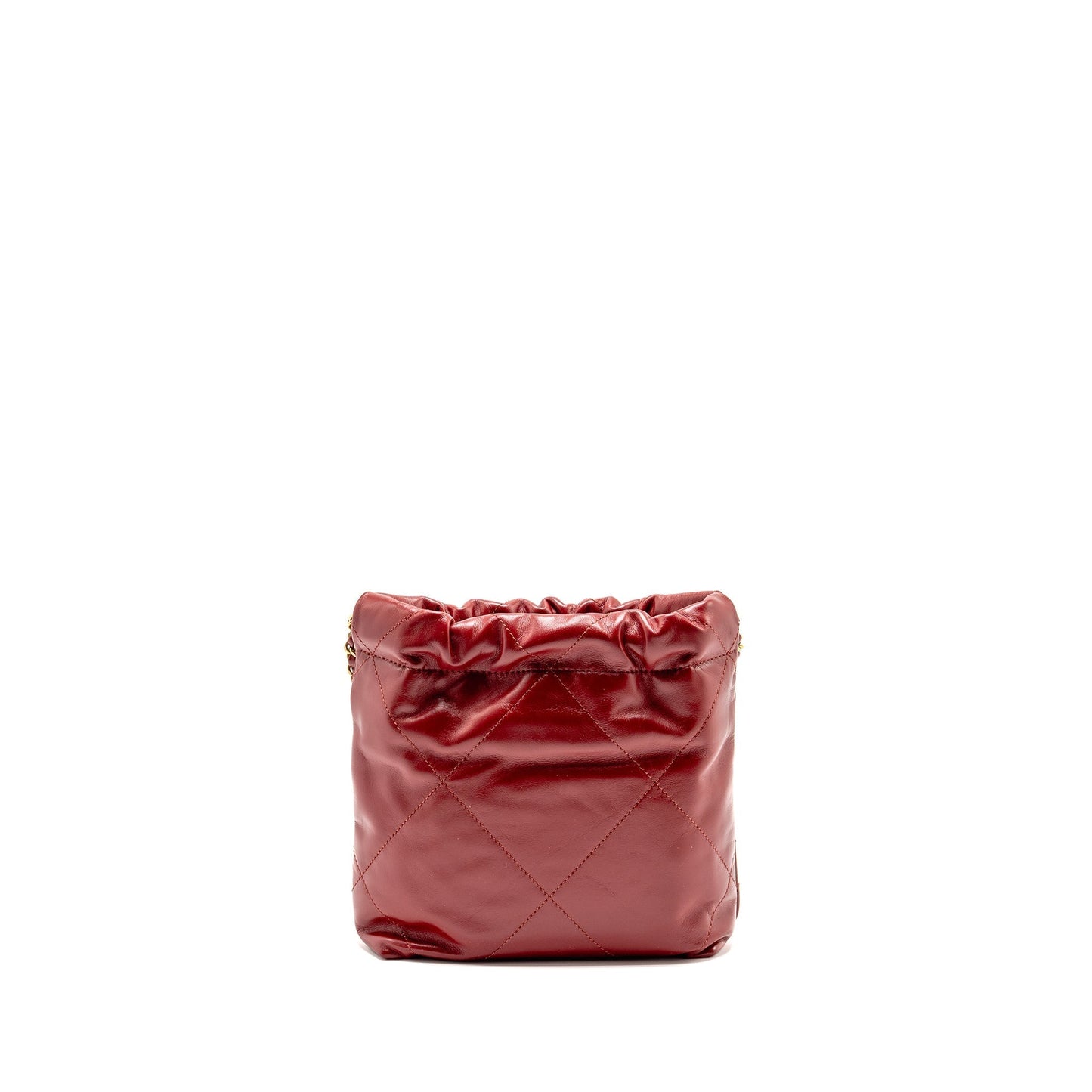 Chanel 22 Shiny Calfskin GHW Microchip Red Mini Bag