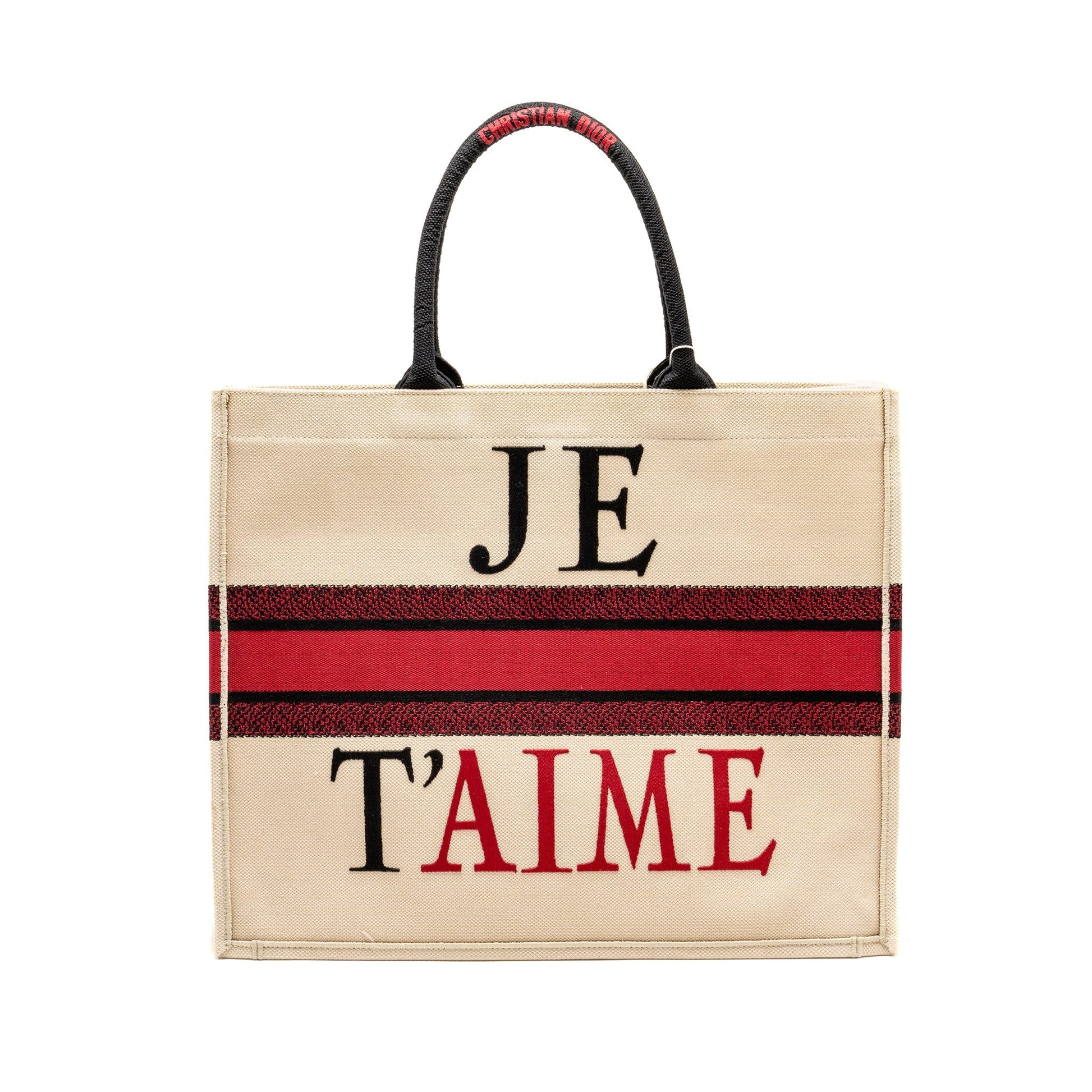 Dior amour Valentines Je TâAime Limited Edition Book Canvas Large Tote Bag