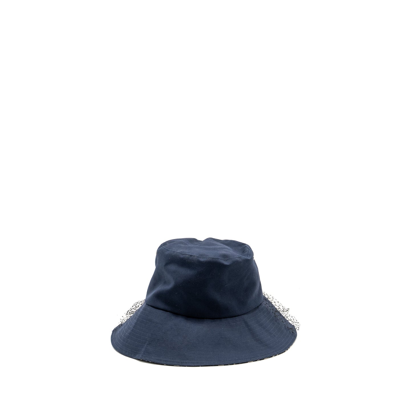 Dior Size Teddy D Brim Hat With Veil Blue Bucket Bucket Bag