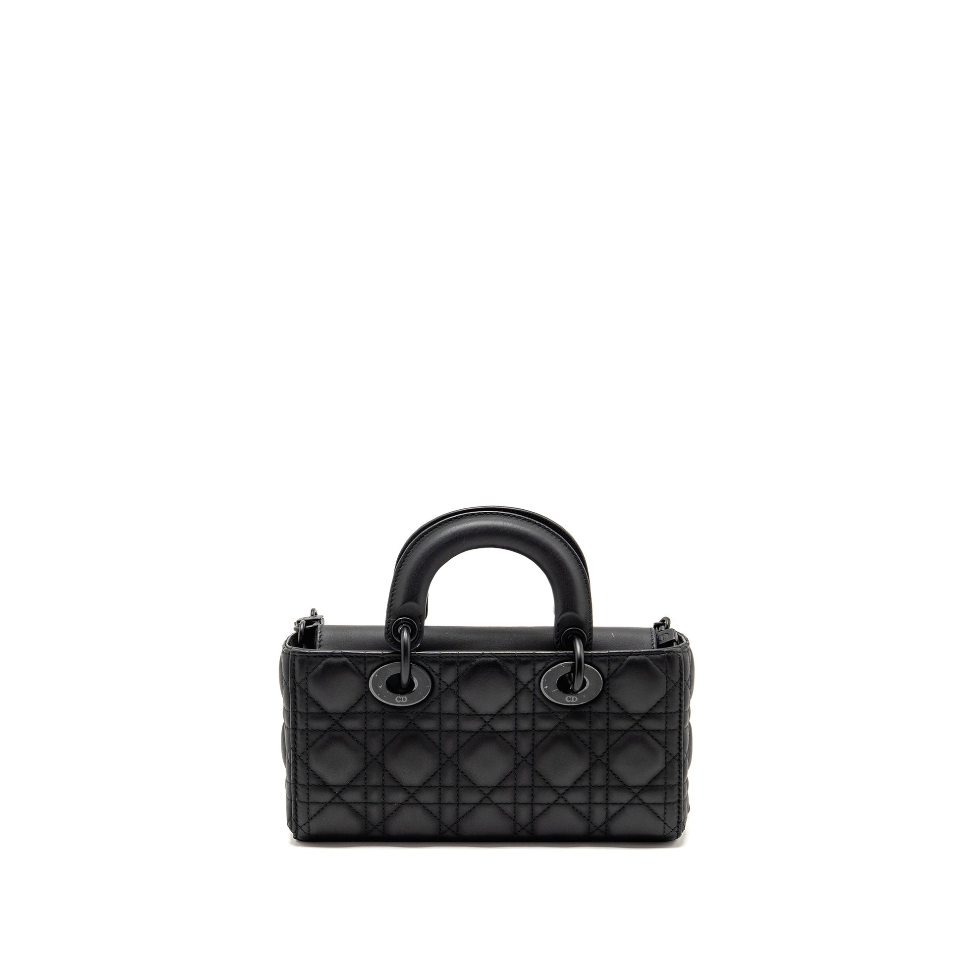 Dior Lady D Joy Purse Ultramatte Calfskin So Black Small Travel Bag
