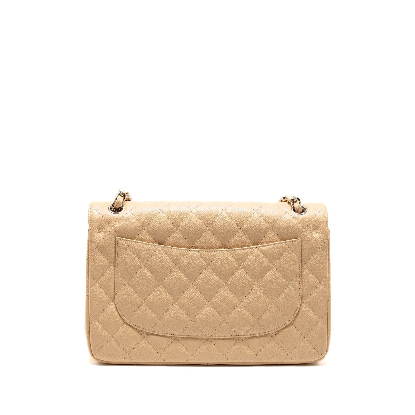 Chanel Jumbo Classic Double Flap Caviar SHW Beige Shoulder Bag