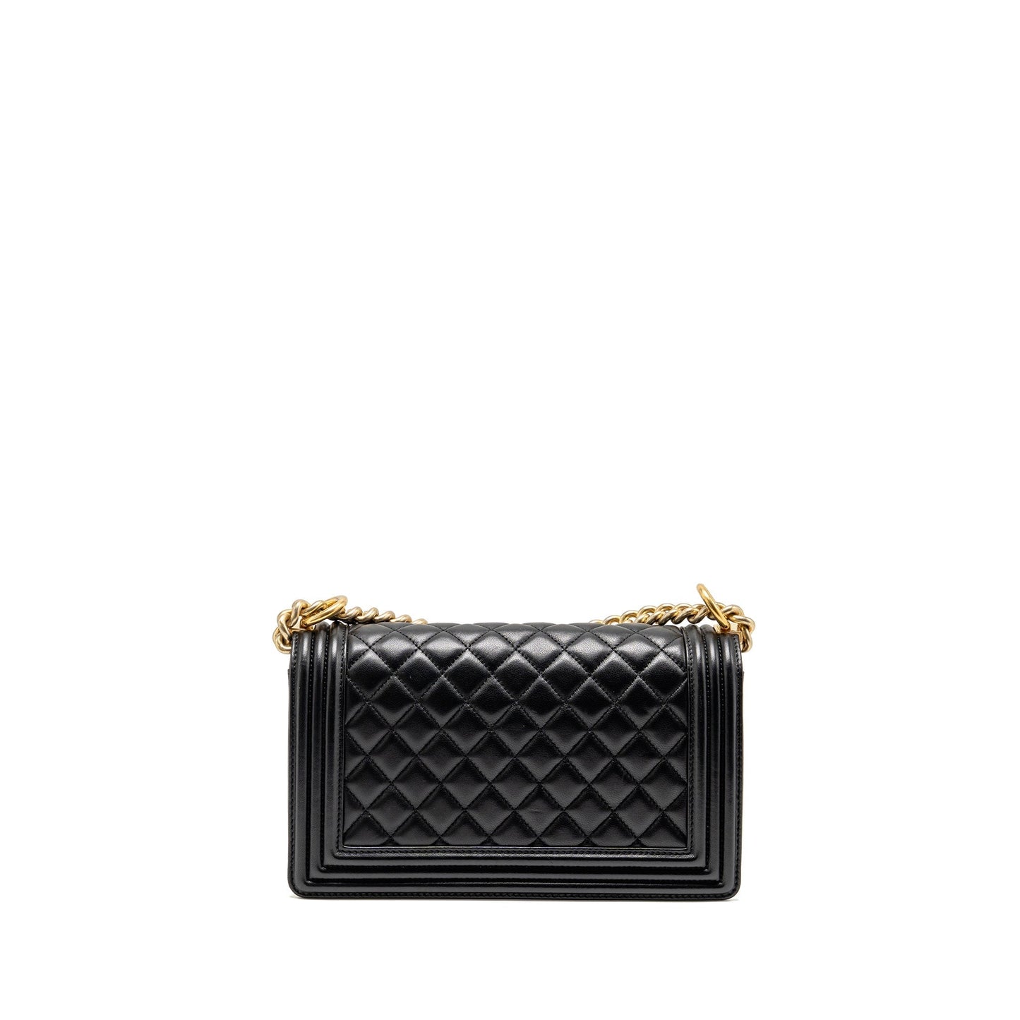 Chanel Boy lambskin GHW Black Handbag Ghw 2