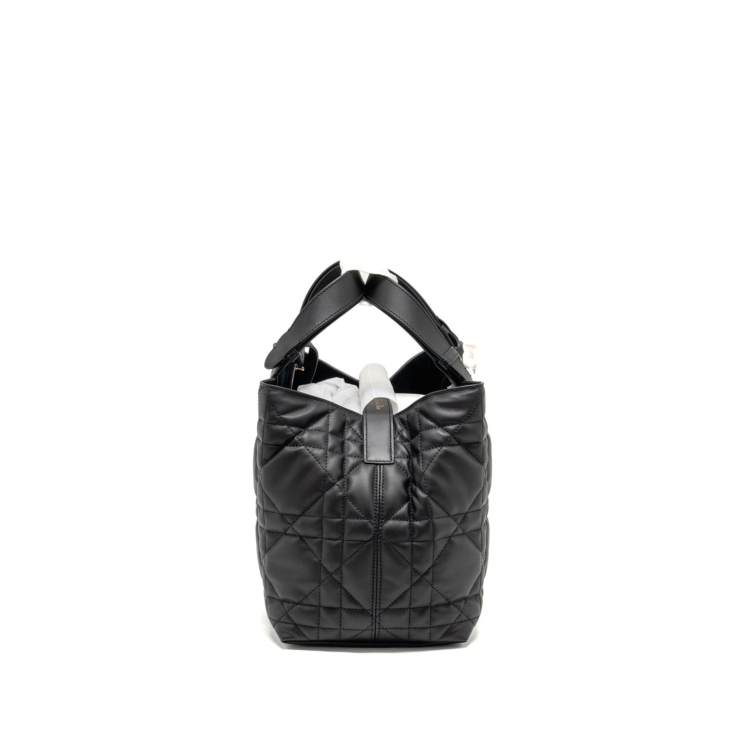 Dior Toujours Purse Macrocannage Calfskin Handbag Black Medium Travel Bag Black Handbag