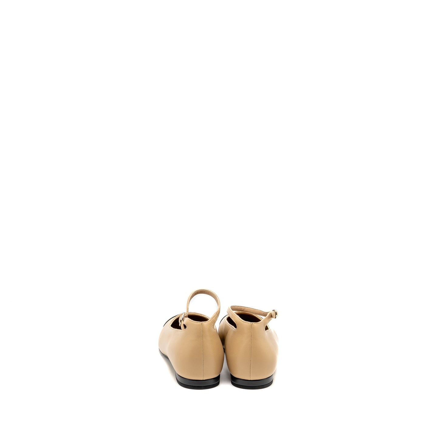 Chanel Beige Black Shoes