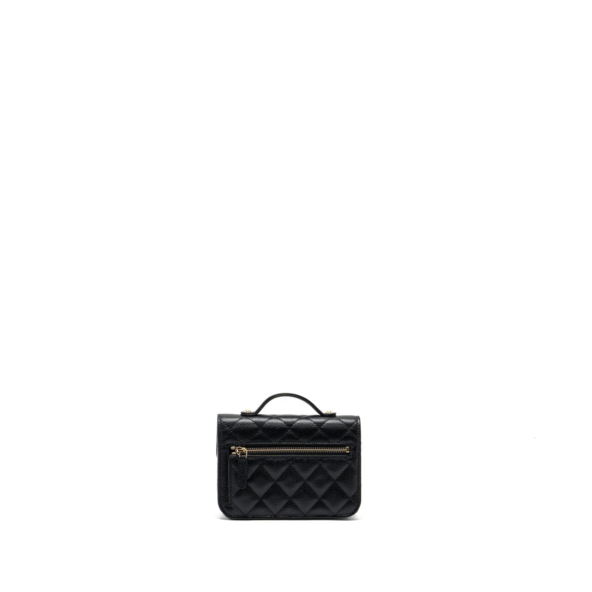 Chanel business affinity flap caviar LGHW microchip Black Shoulder Bag