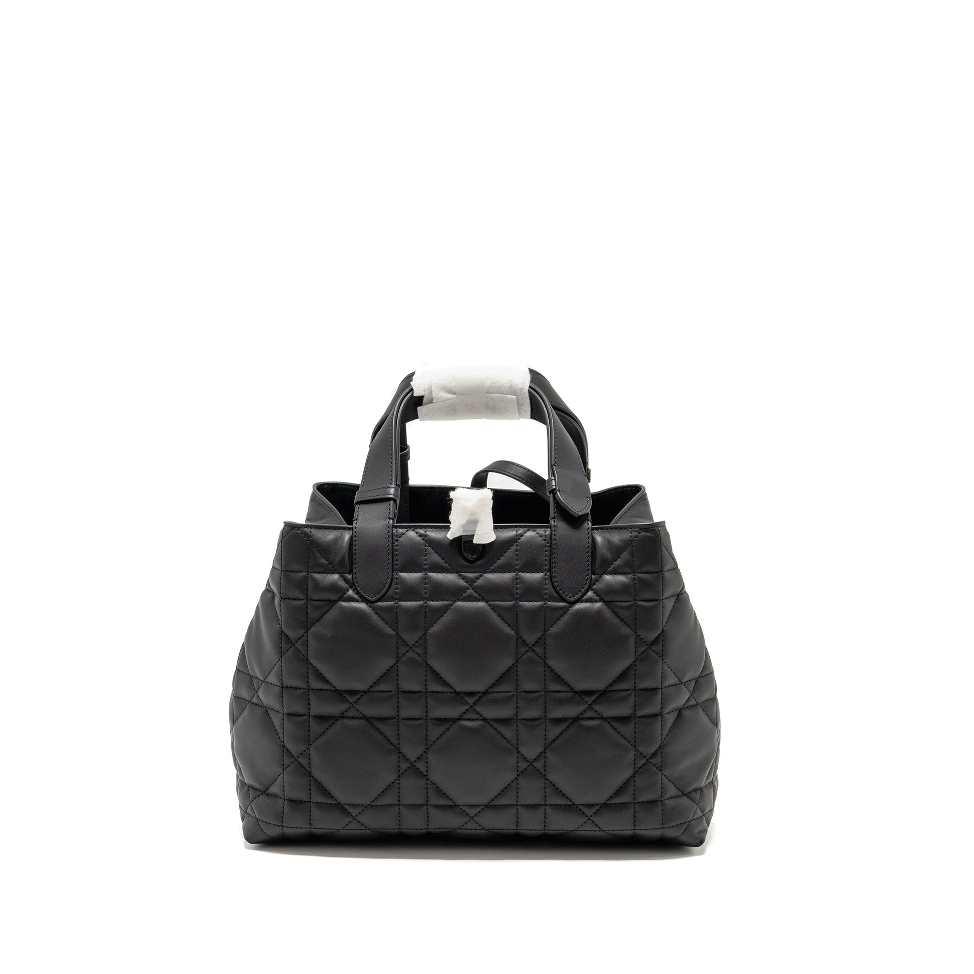 Dior Toujours Purse Macrocannage Calfskin Handbag Black Medium Travel Bag Black Handbag