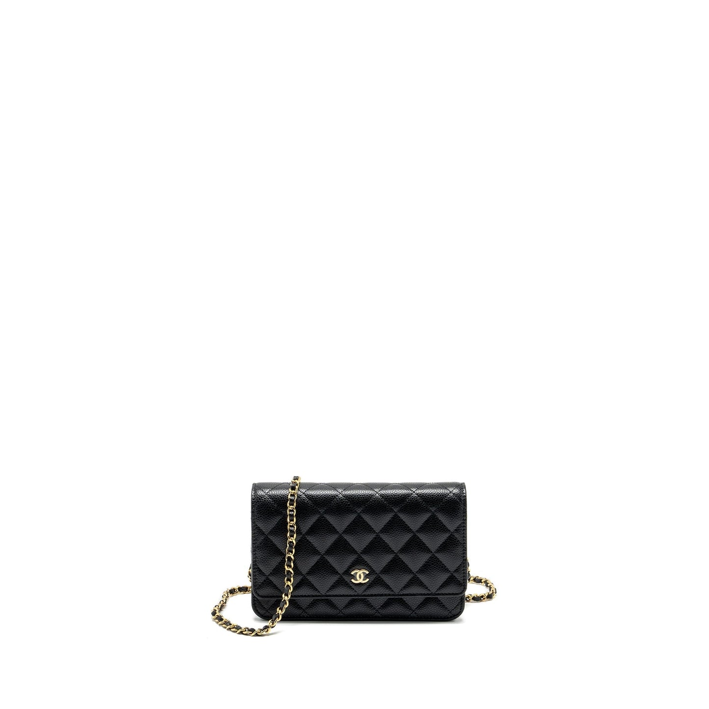 Chanel Classic on Caviar GHW microchip Black Wallet Case Microchip 22