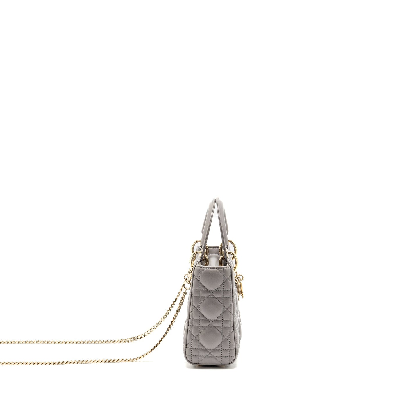 Dior Lady Lambskin Grey Handbag Mini Travel Bag