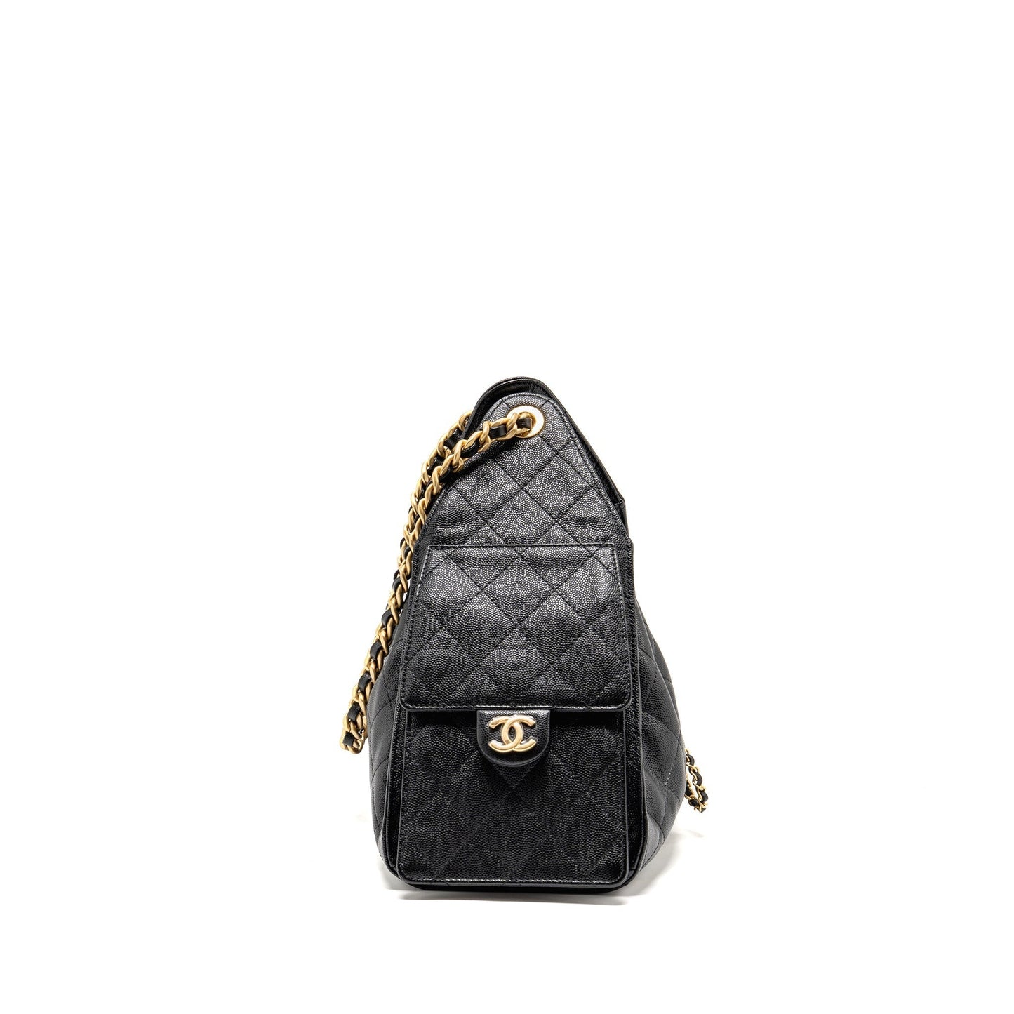 Chanel 25 Caviar GHW Microchip Black Small Handbag Microchip 1