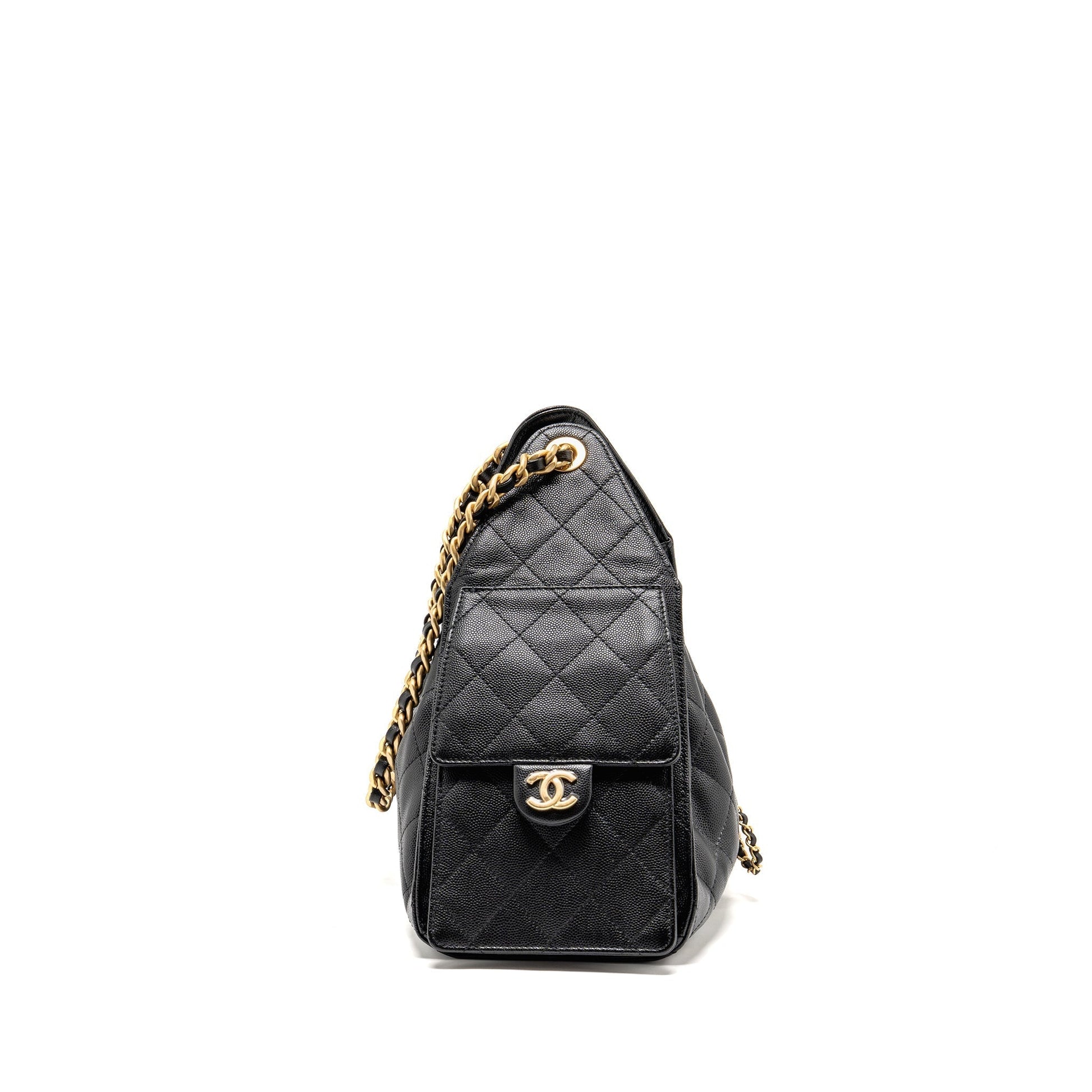 Chanel 25 Caviar GHW Microchip Black Small Handbag Microchip 1