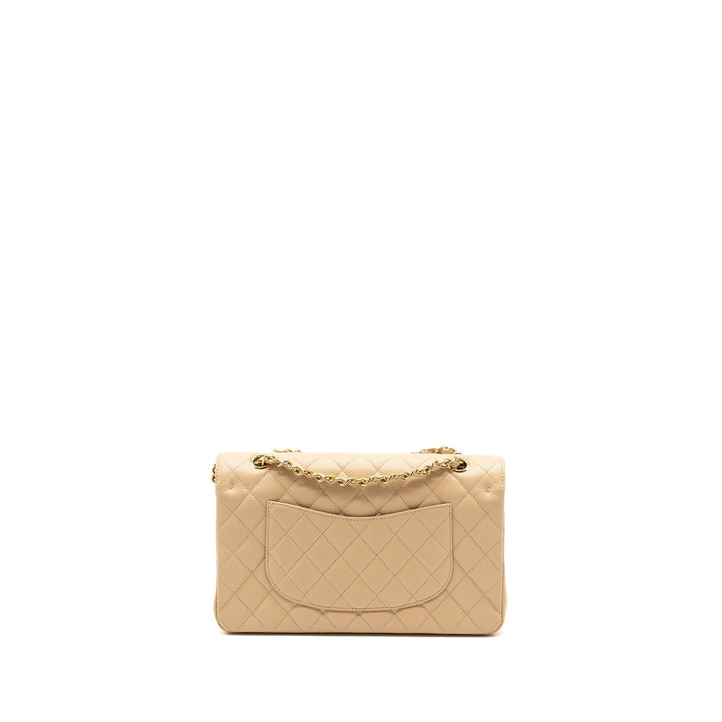 Chanel classic double flap caviar GHW Beige Shoulder Bag Ghw 2