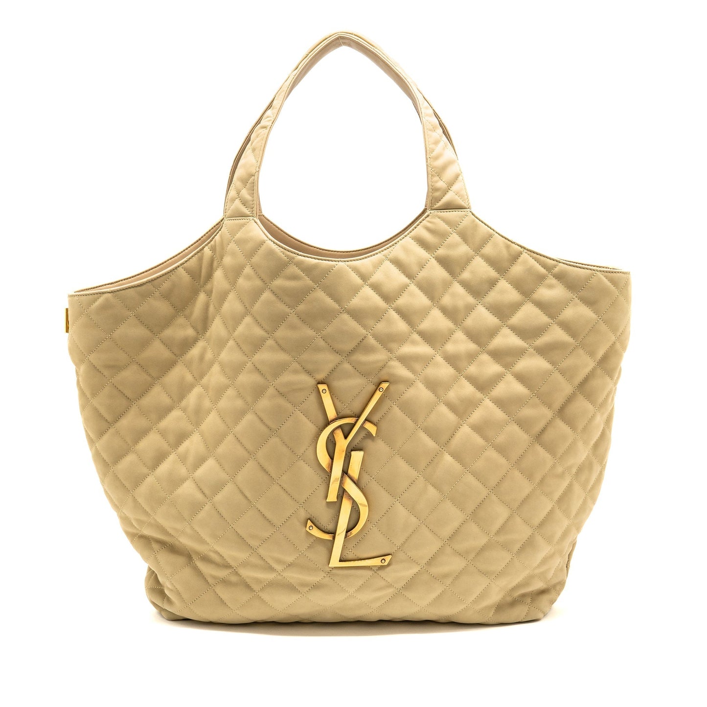 YSL Saint Laurent YSL Saint Icare Maxi Tote Purse Nubuck Suede Quilted Tote Bag