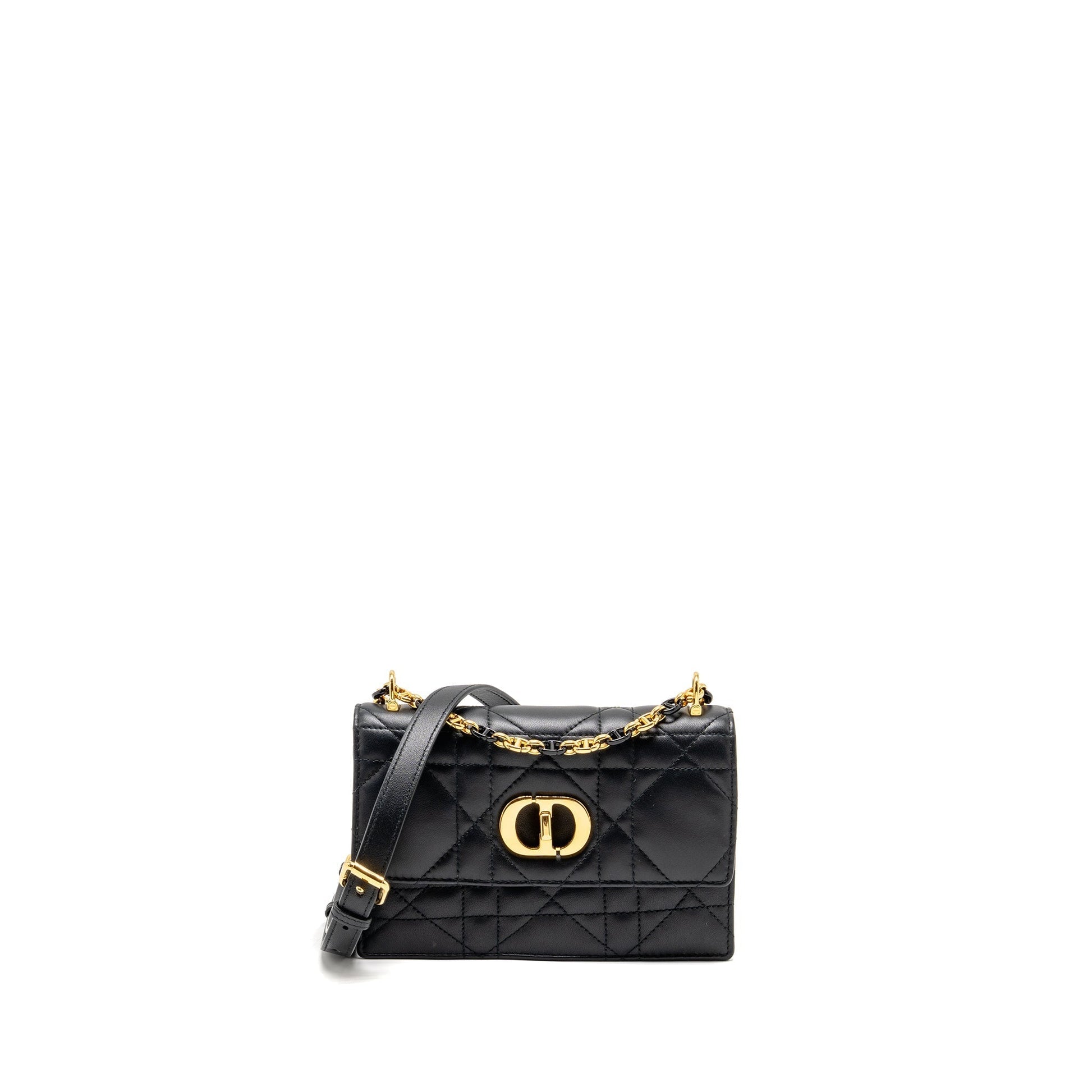 Dior Miss Caro Purse With Lambskin Multicolour Hardware Black Mini Travel Bag