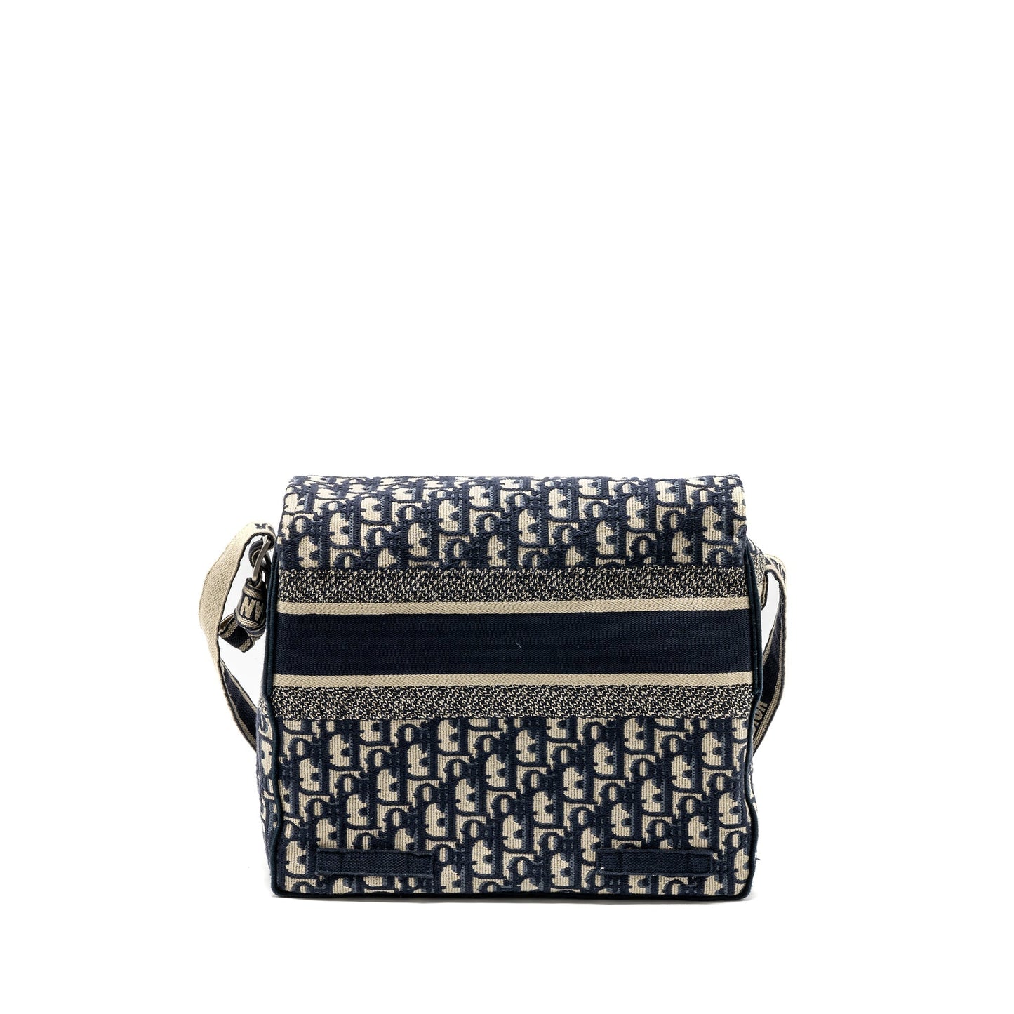 Dior camp Messenger Purse Oblique Embroidery Handbag Blue Travel Bag