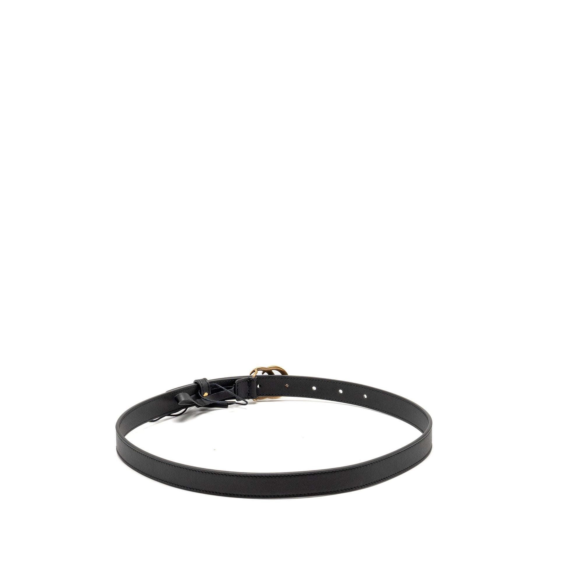 Gucci Size Marmont Thin Belt Handbag Black Accessory Ghw 1