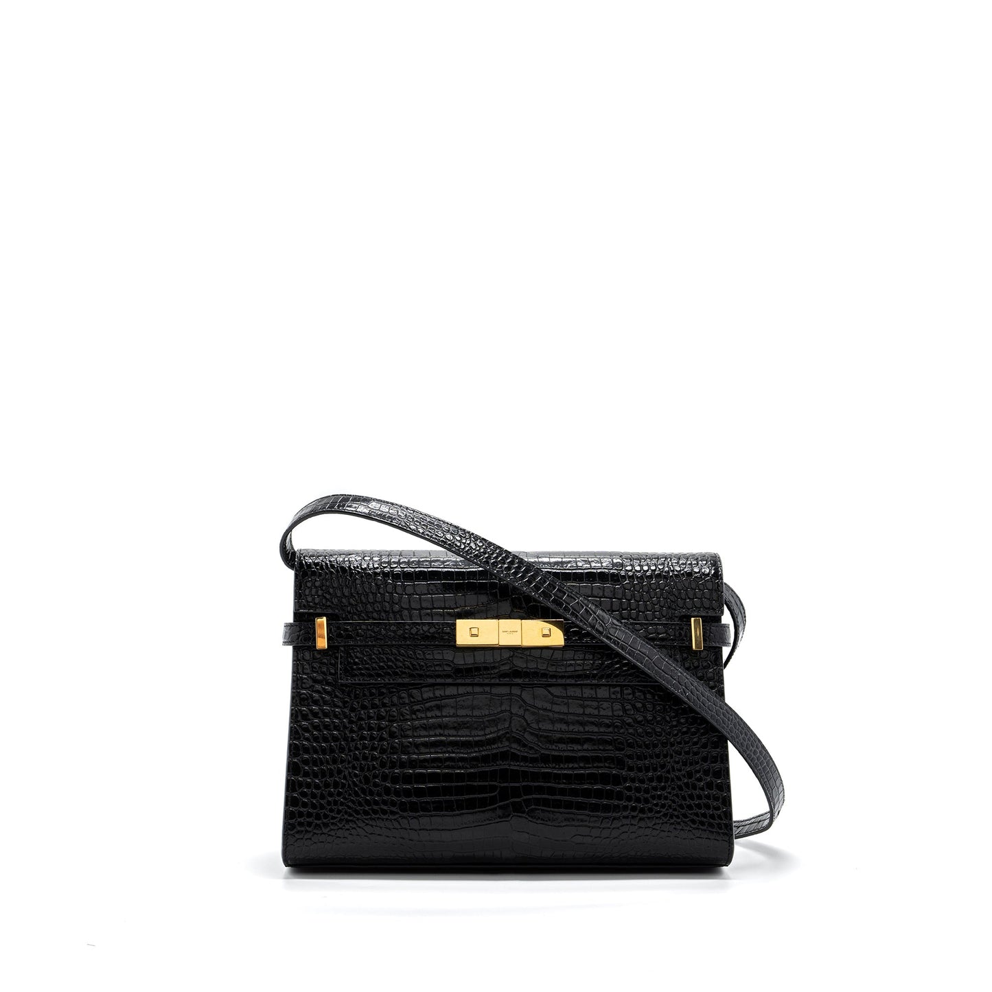 YSL Saint Laurent Saint Laurent Manhattan Purse Calfskin Shoulder Bag Black